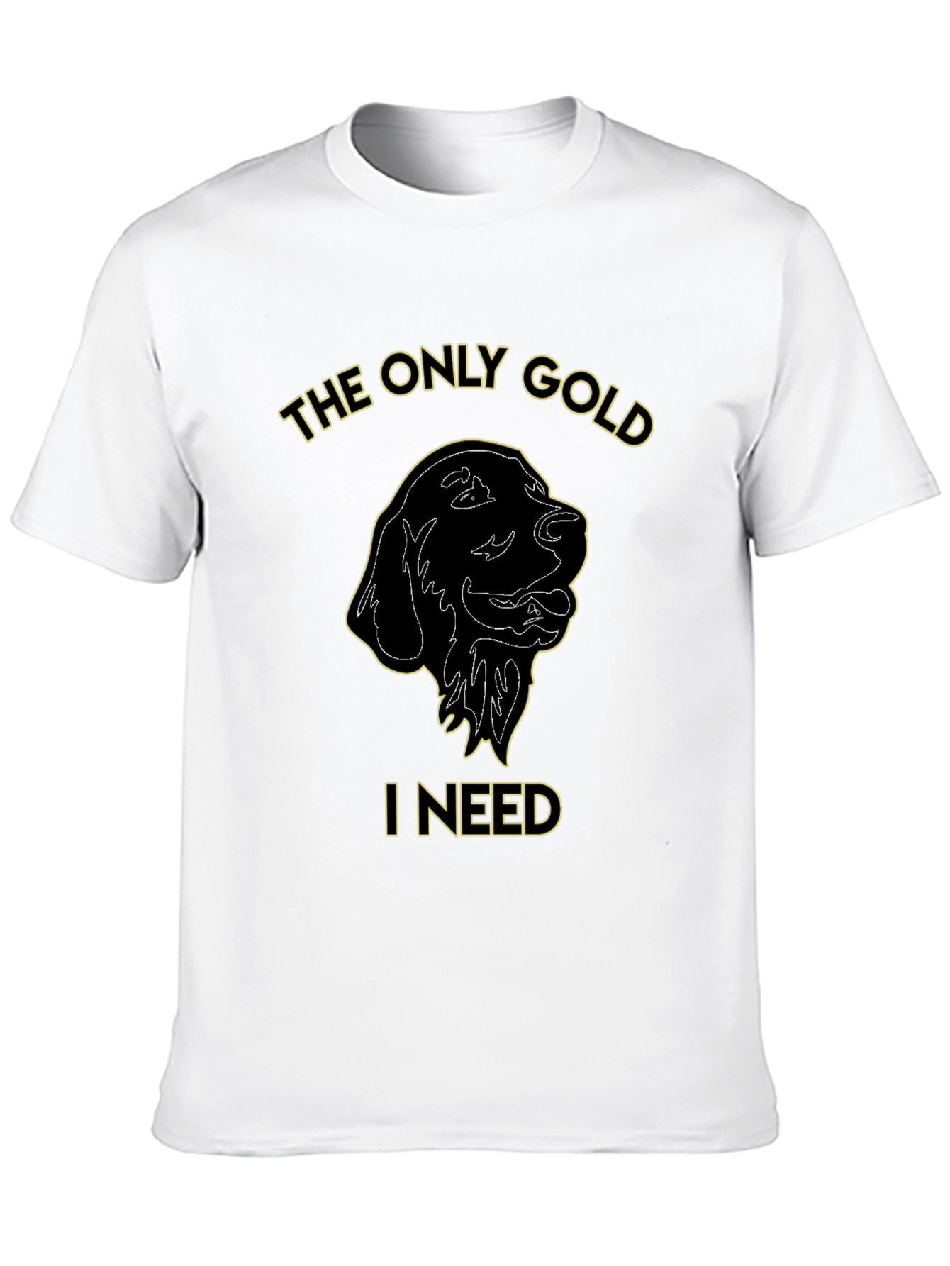 Black The Only Gold I Need Dog Graphic Tee - Black view 10