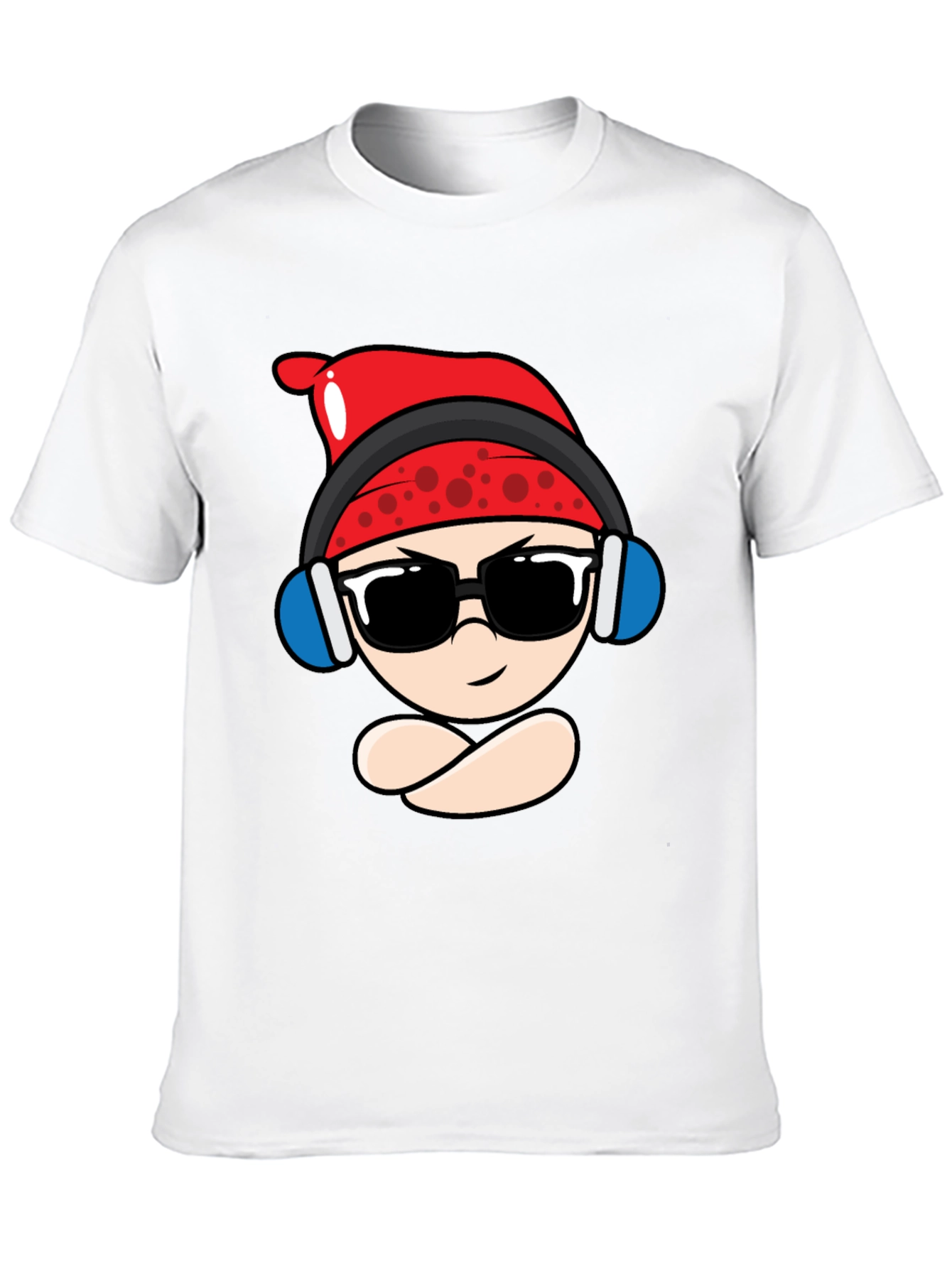 Black Cool Cartoon Character Black T-Shirt view 10