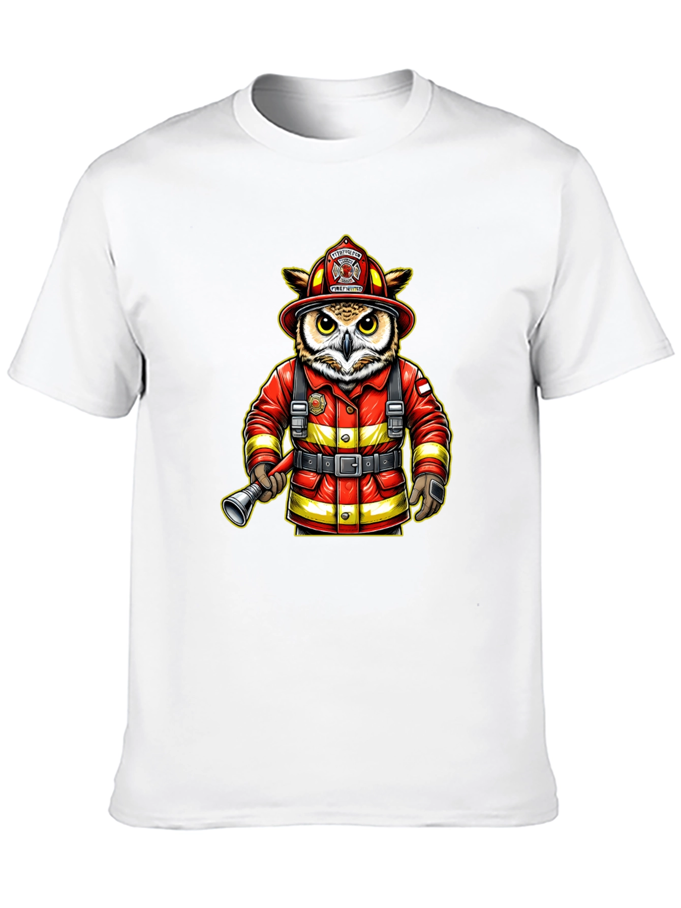 Black Owl Firefighter T-Shirt view 10
