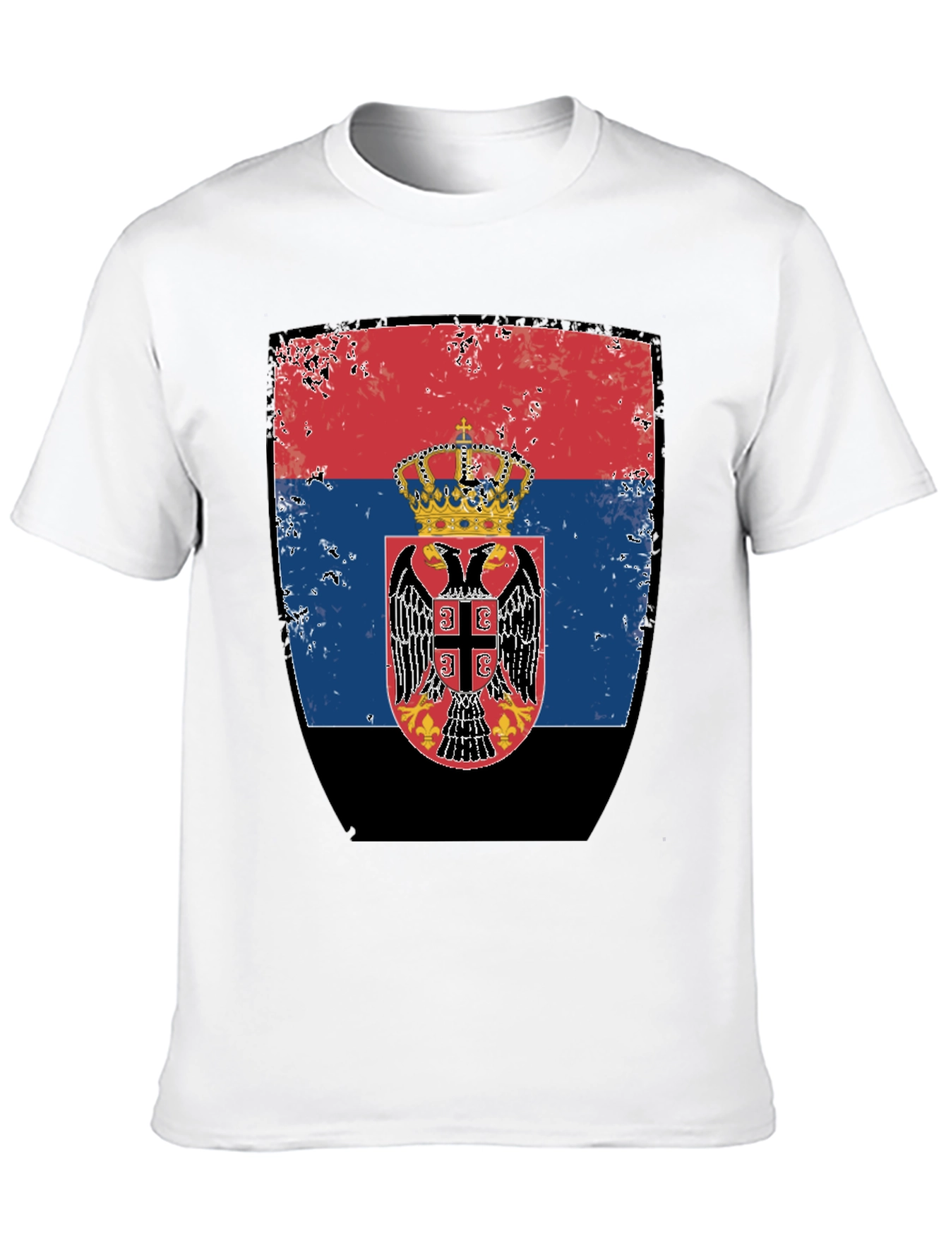 Serbian Flag Graphic T-Shirt - Vintage Style - 10