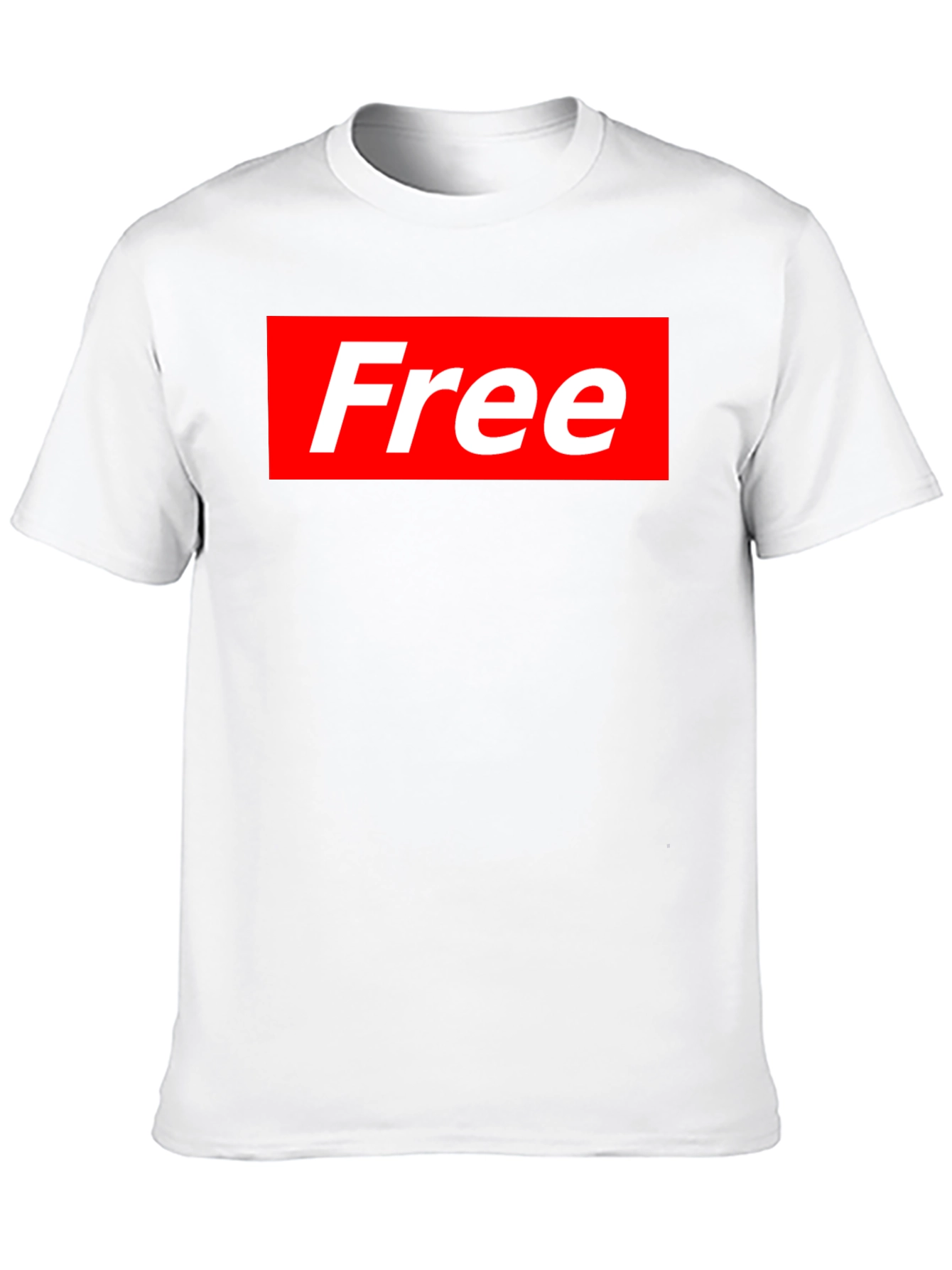 Black Free Supreme Style T-Shirt - Black Cotton Blend Tee view 10