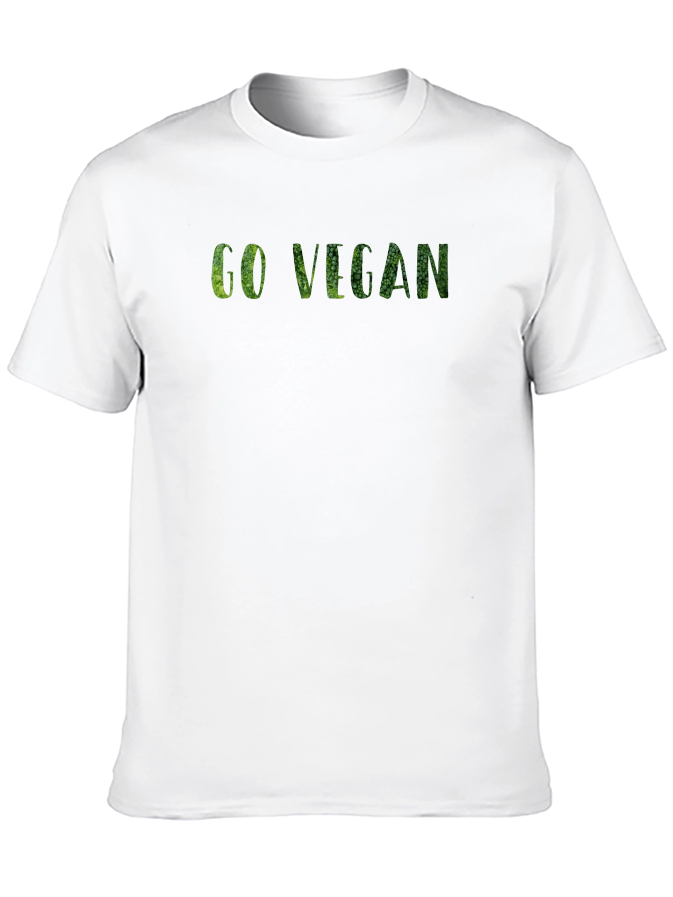 Black Go Vegan Graphic Tee - Black Cotton T-Shirt view 10