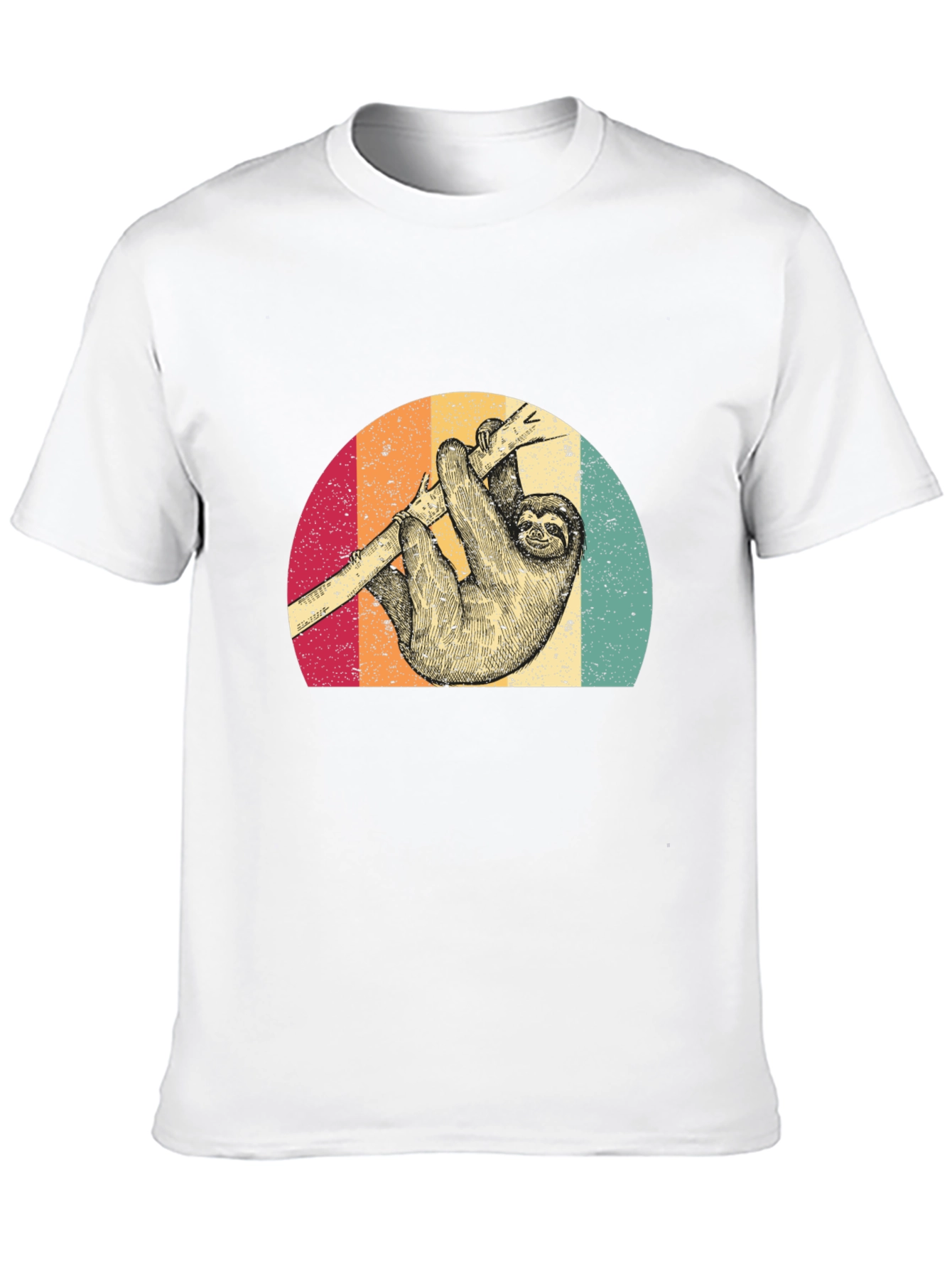 Black Retro Sloth T-Shirt view 10