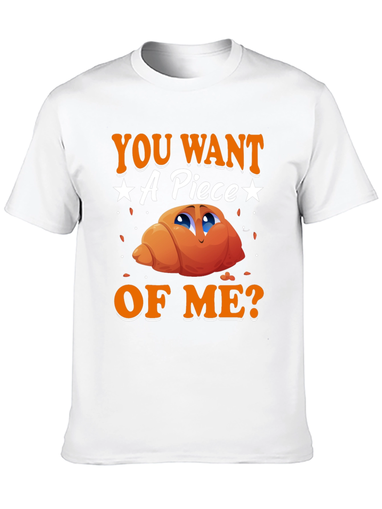 Black Funny Croissant Graphic T-Shirt view 10