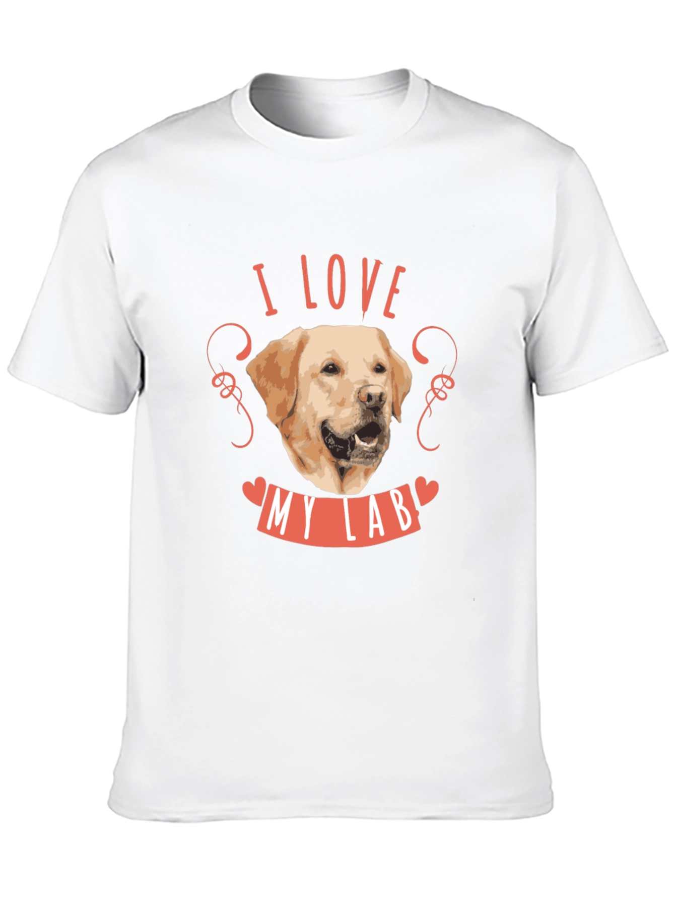 Black I Love My Lab Dog T-Shirt - Black Cotton Tee view 10