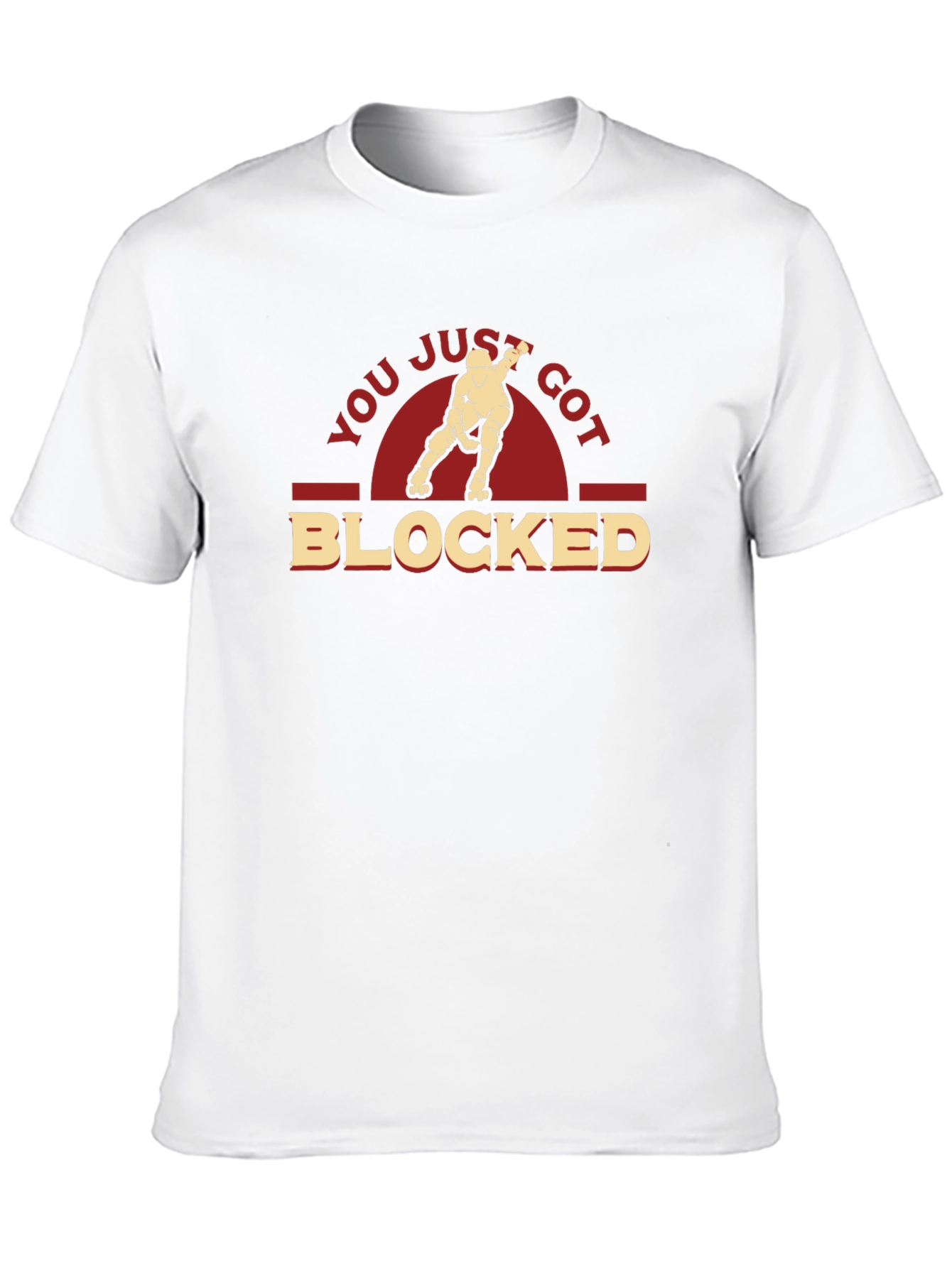 Black You Just Got Blocked T-Shirt - Roller Derby Tee view 10