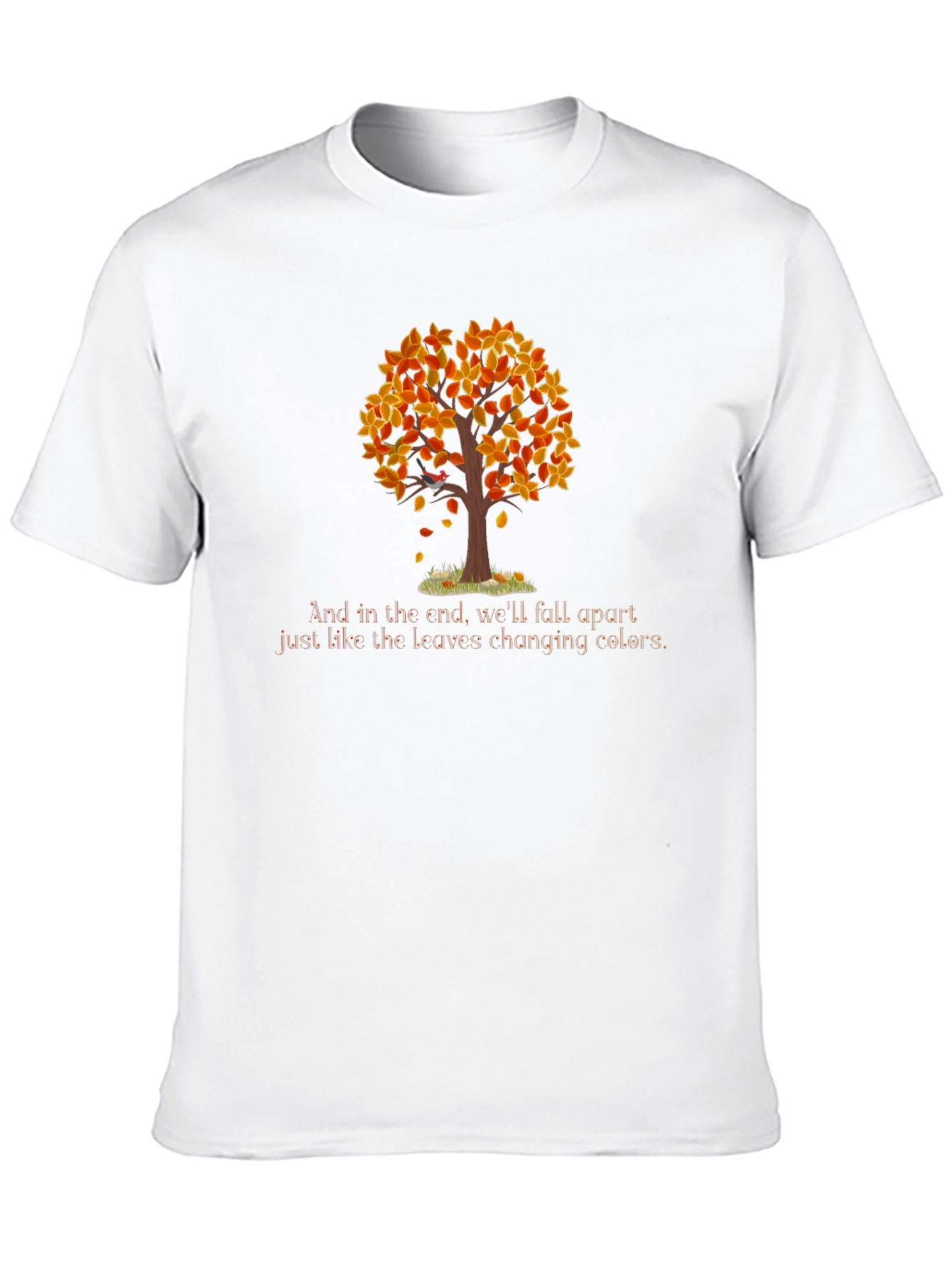Black Fall Tree T-Shirt - Changing Colors view 10