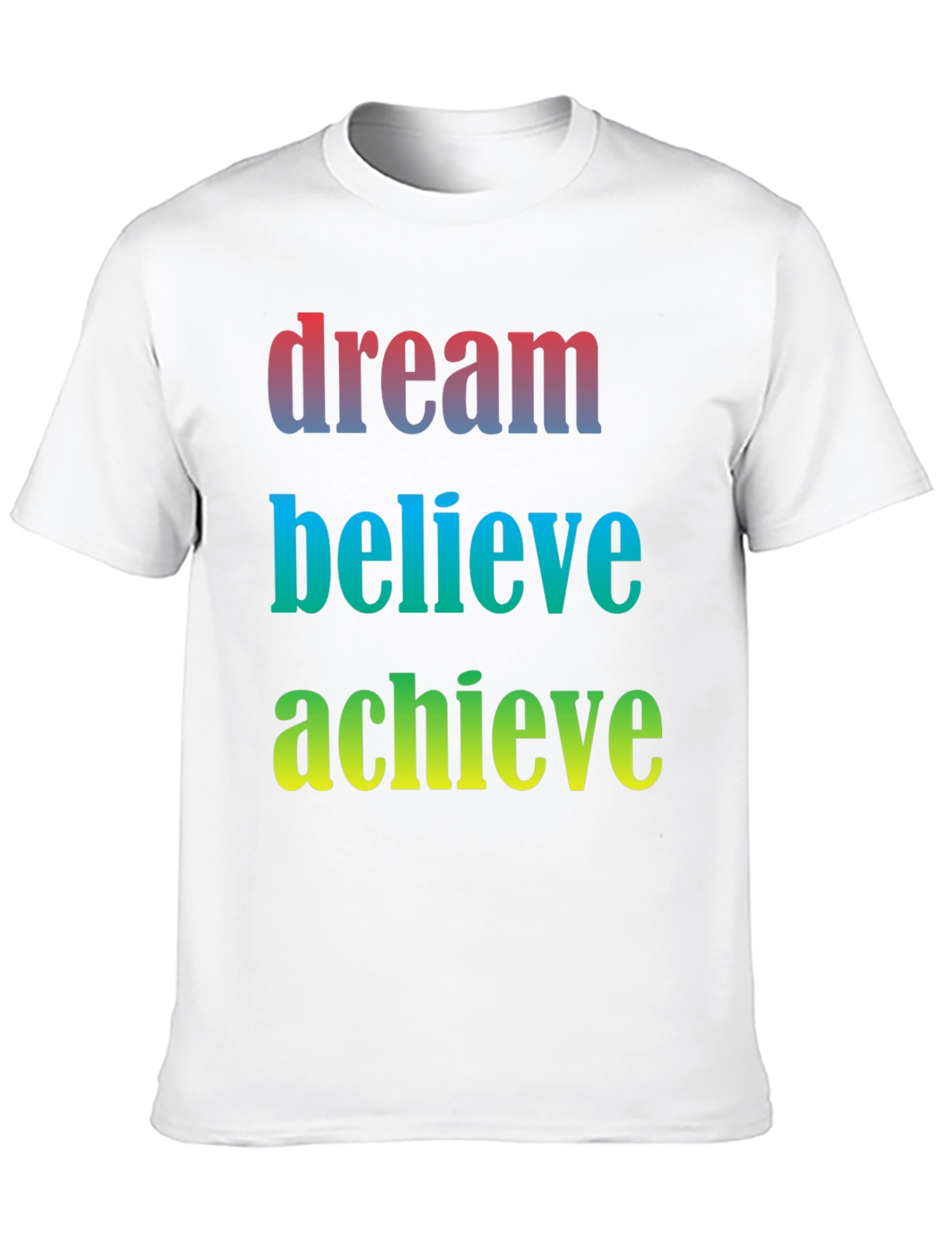 Black Dream Believe Achieve Men's Graphic T-Shirt view 10