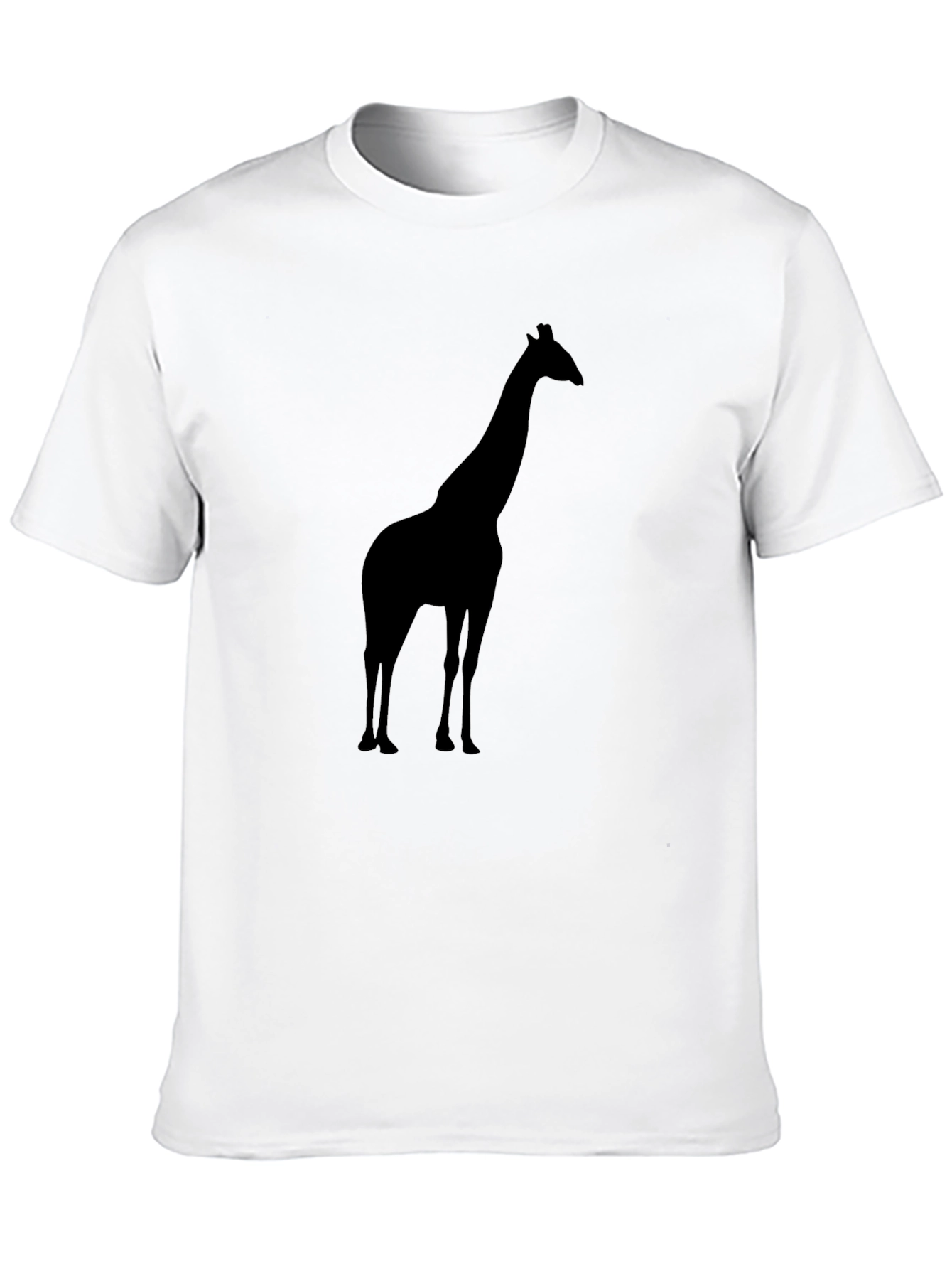 Black Giraffe Silhouette Black T-Shirt view 10