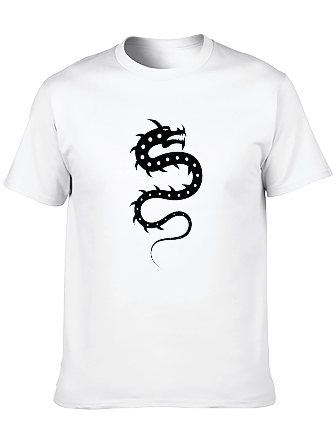 Black Black Dragon Print T-Shirt view 10