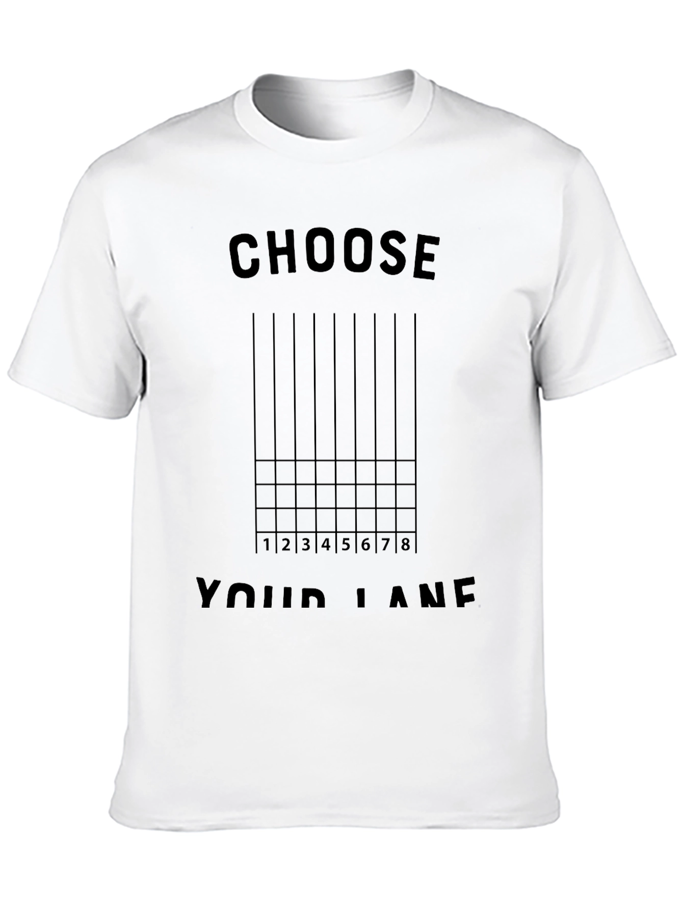 Black Choose Your Lane T-Shirt - Novelty Graphic Tee view 10