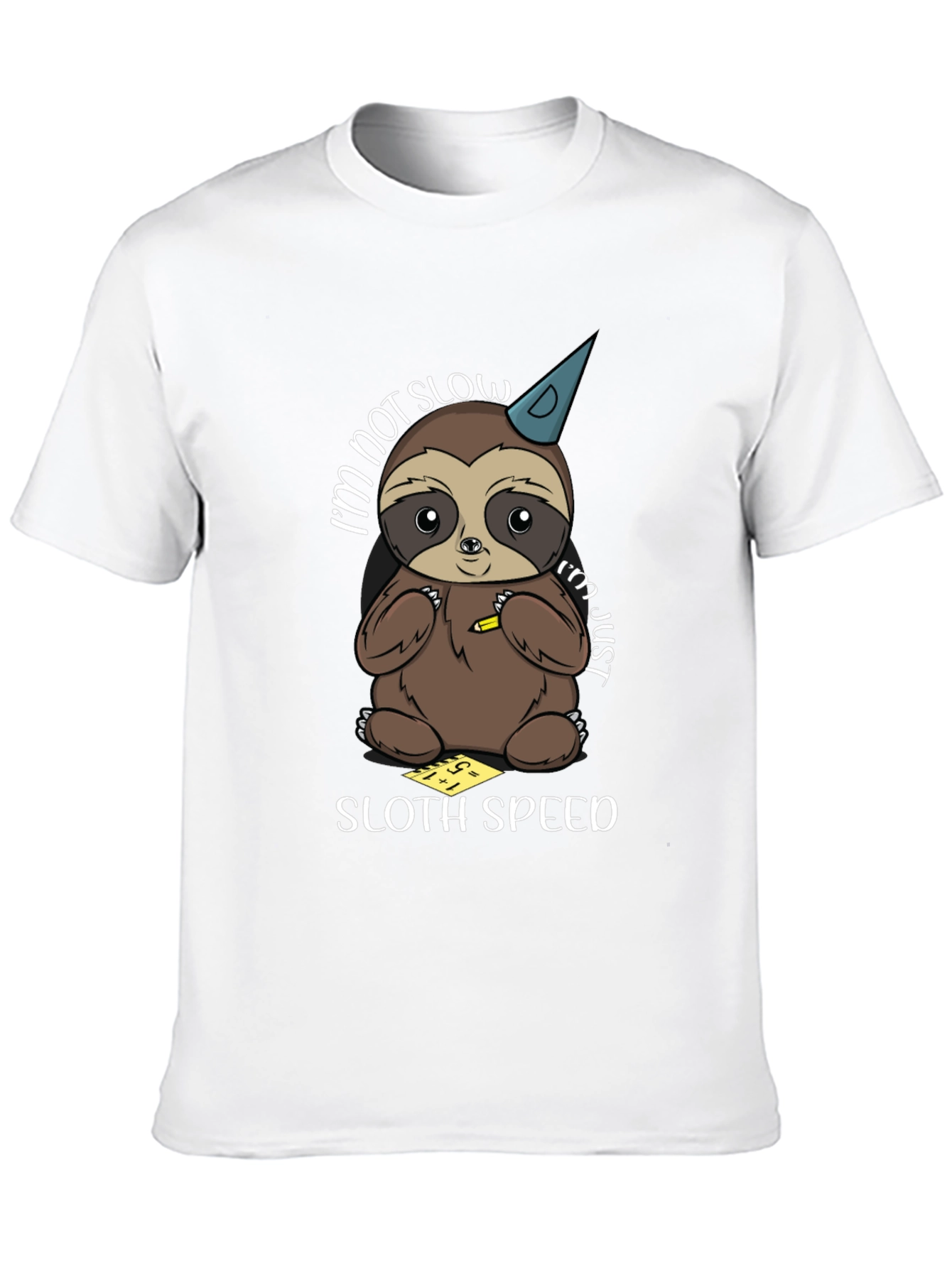 Black Cute Sloth Math T-Shirt - Sloth Speed view 10