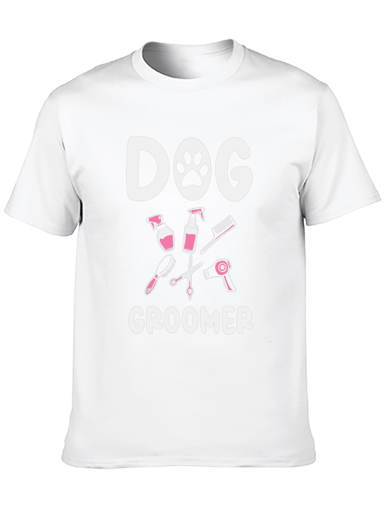 Black Dog Groomer T-Shirt - Black Cotton Tee view 10