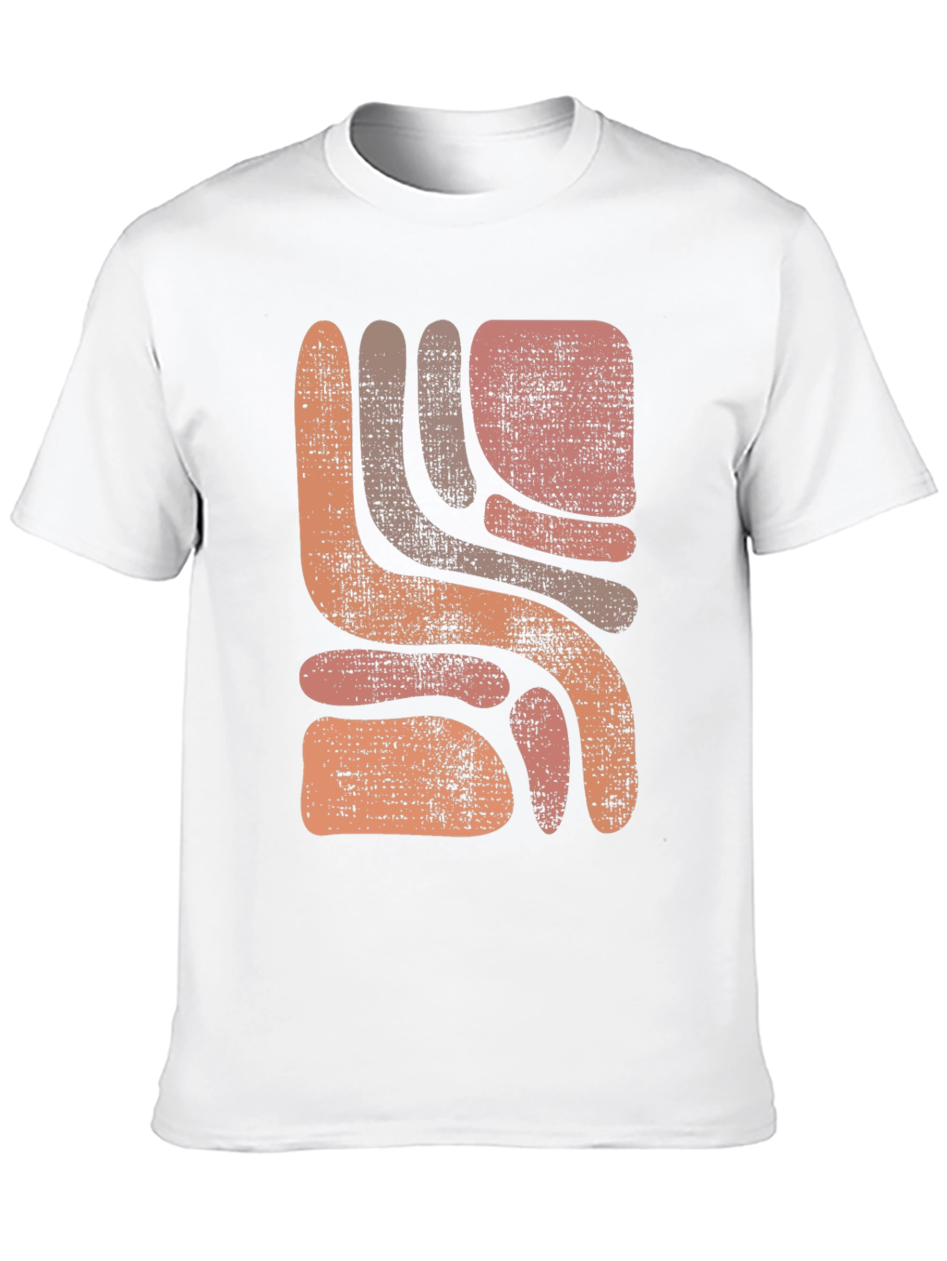 Retro Abstract Graphic Print Men's T-Shirt - 10