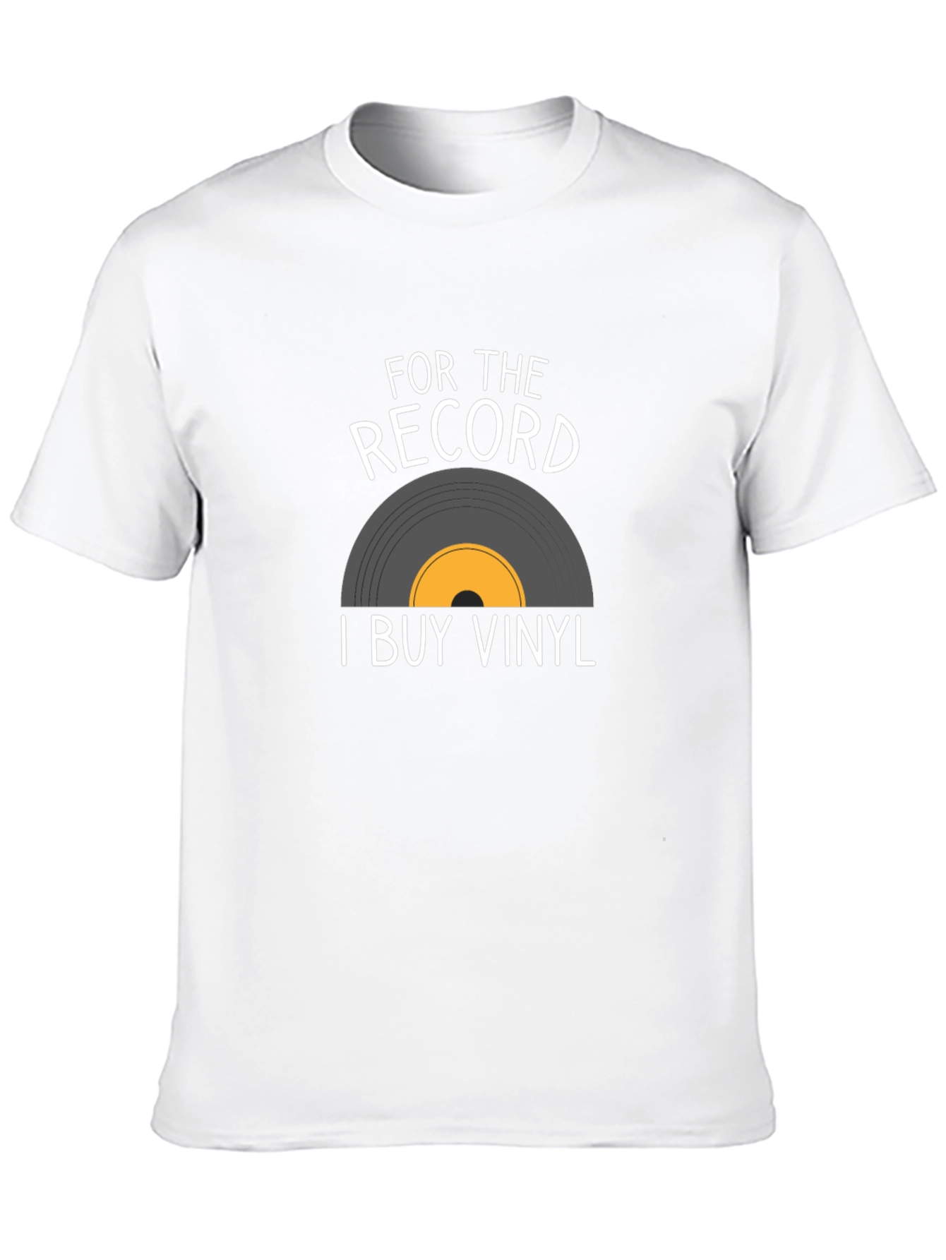 Black Vinyl Record T-Shirt - For The Record I Buy Vinyl view 10
