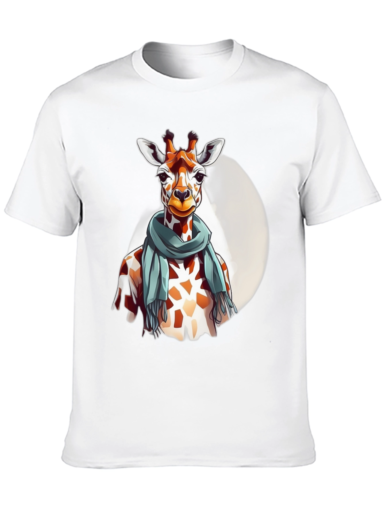 Black Giraffe Scarf Graphic Tee - Unique Design view 10