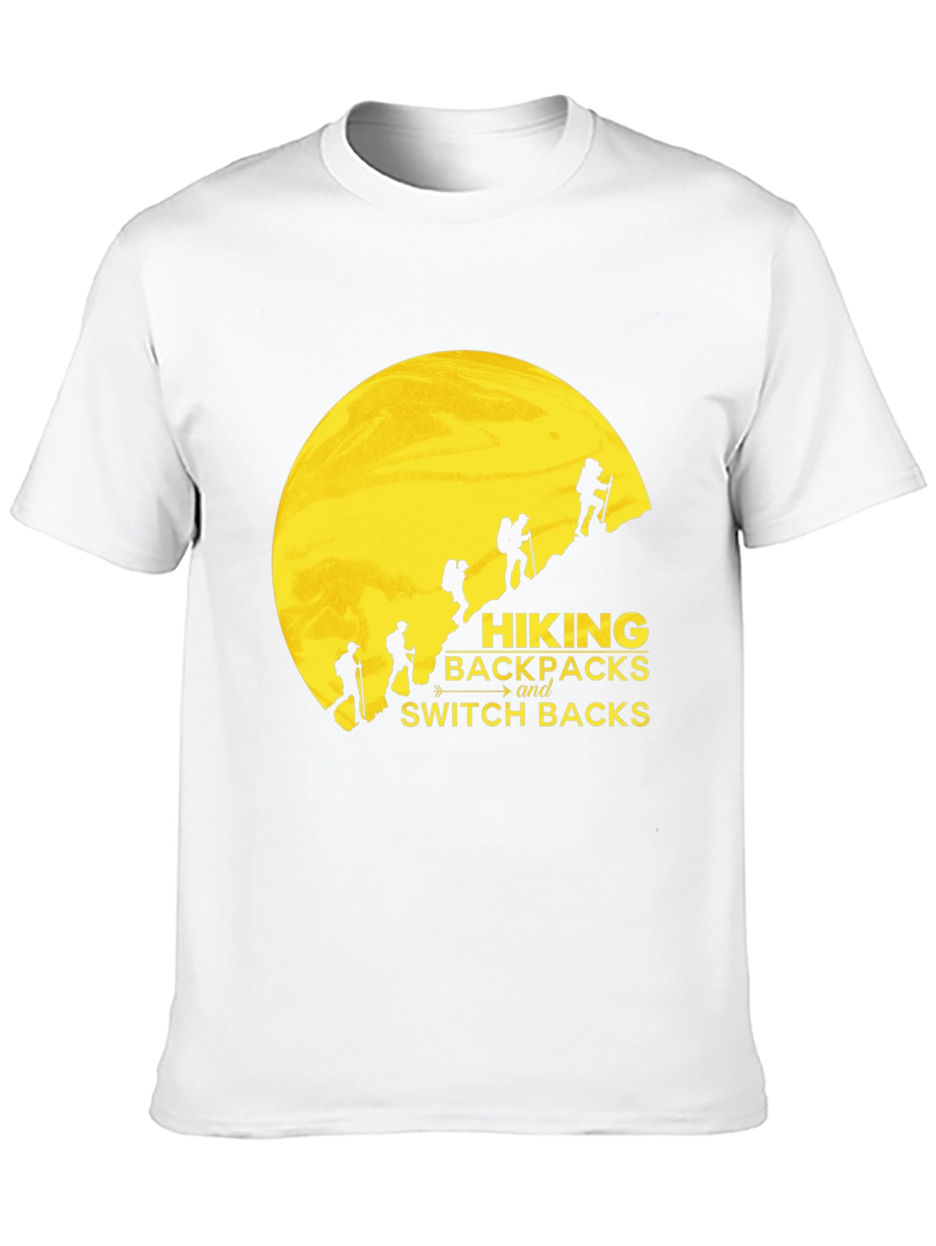 Black Hiking Backpacks and Switchbacks Black T-Shirt view 10