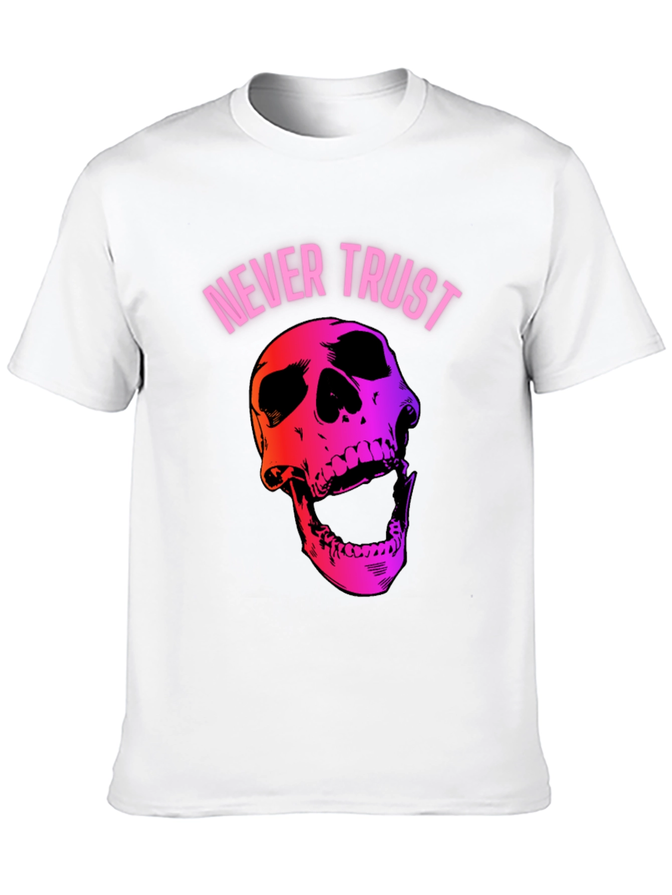 Black Never Trust Skull Graphic Tee view 10