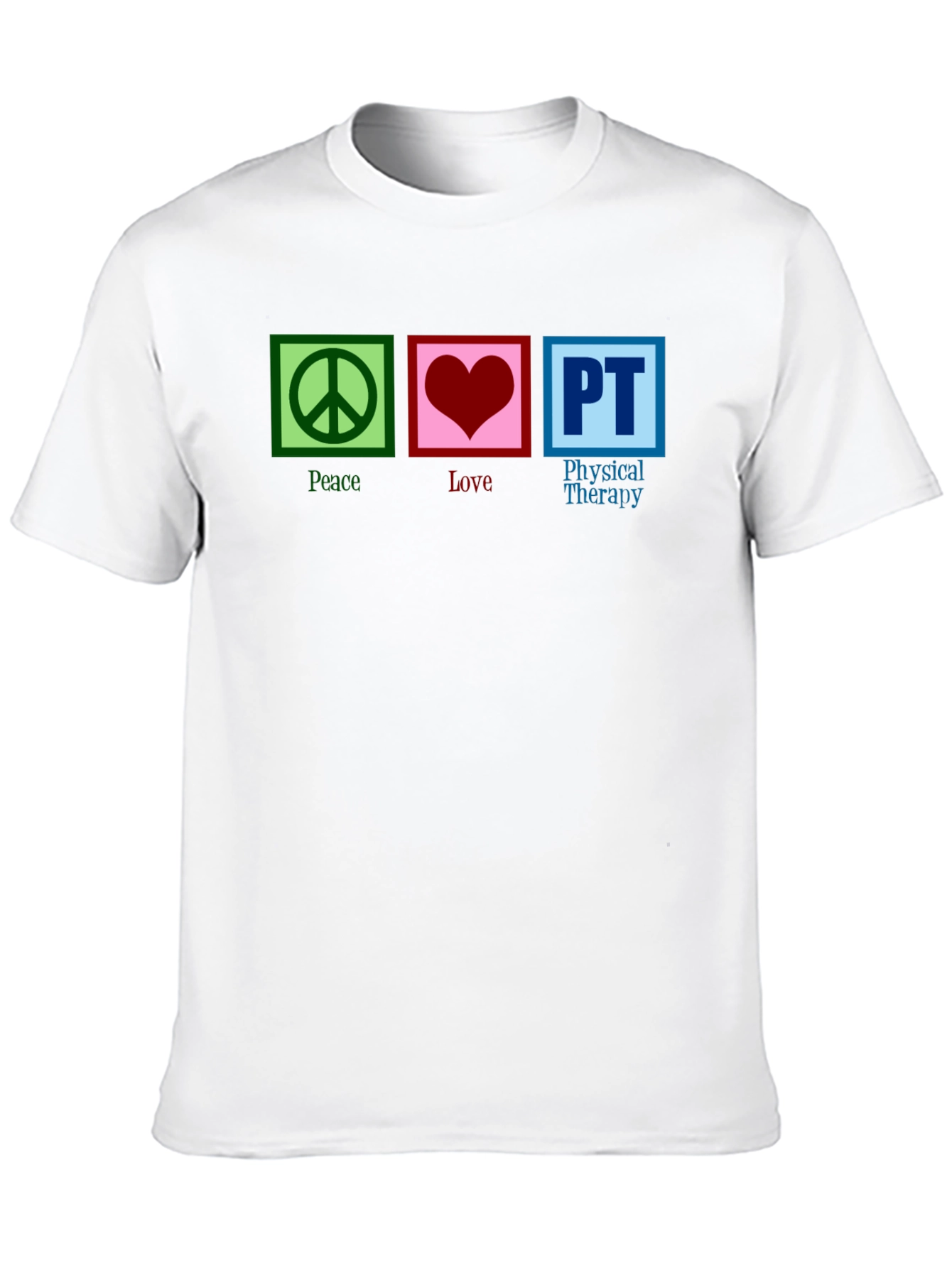 Black Peace Love PT Therapy T-Shirt view 10