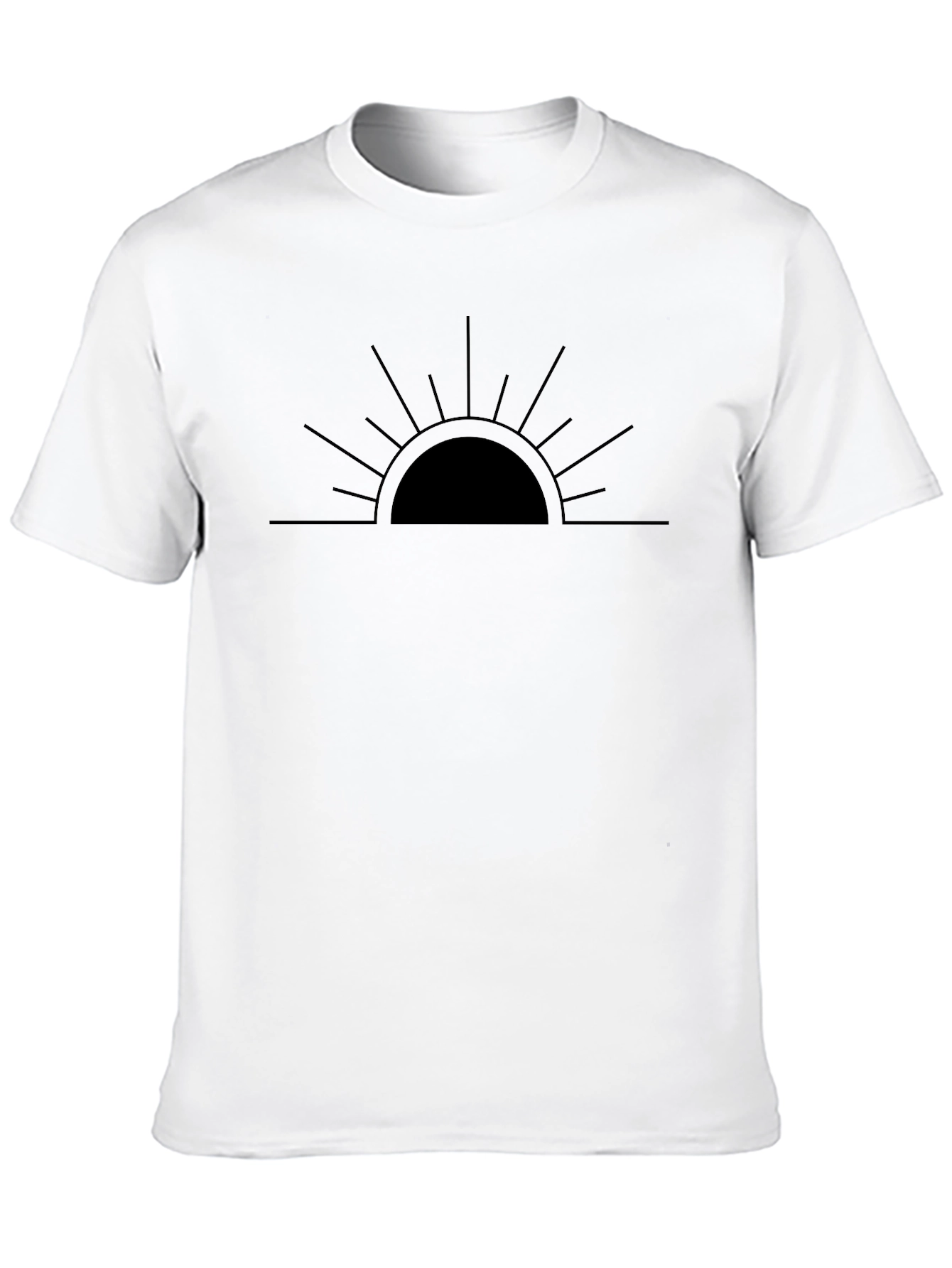 Black Sunrise Graphic Tee - Minimalist Design view 10