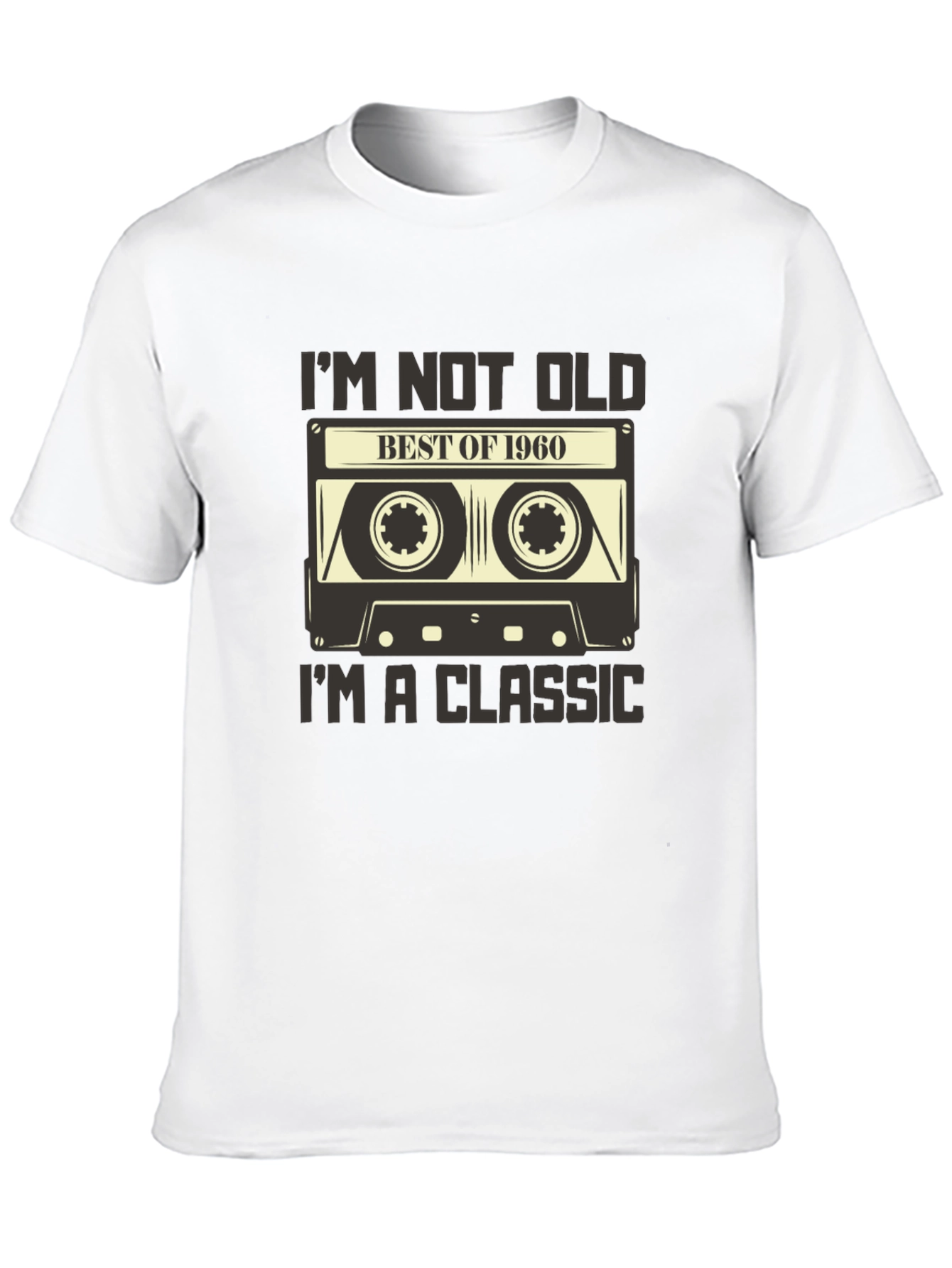 Black Vintage 1960 Cassette Tape Graphic T-Shirt view 10