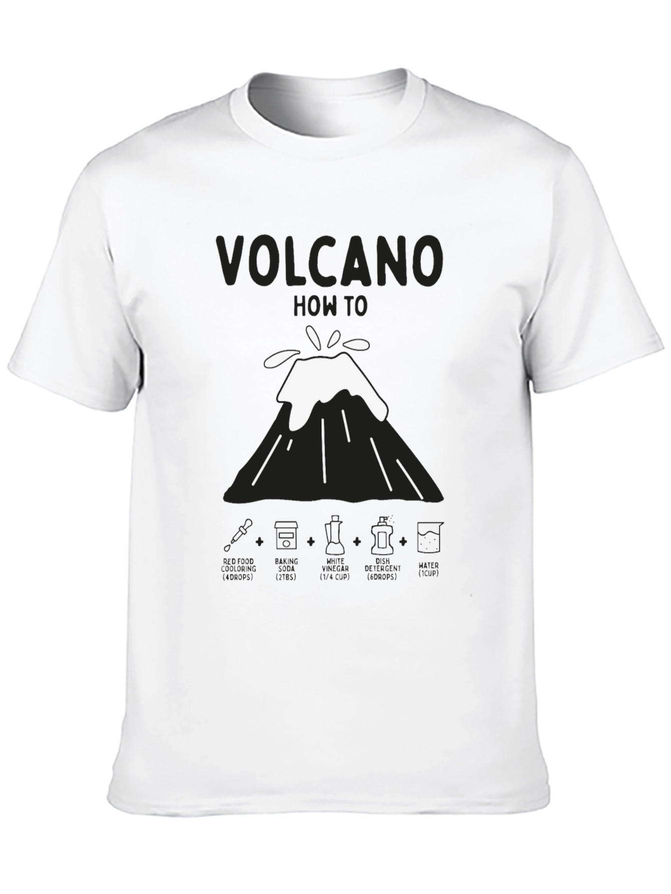 Black Volcano How-To Men's Black T-Shirt view 10
