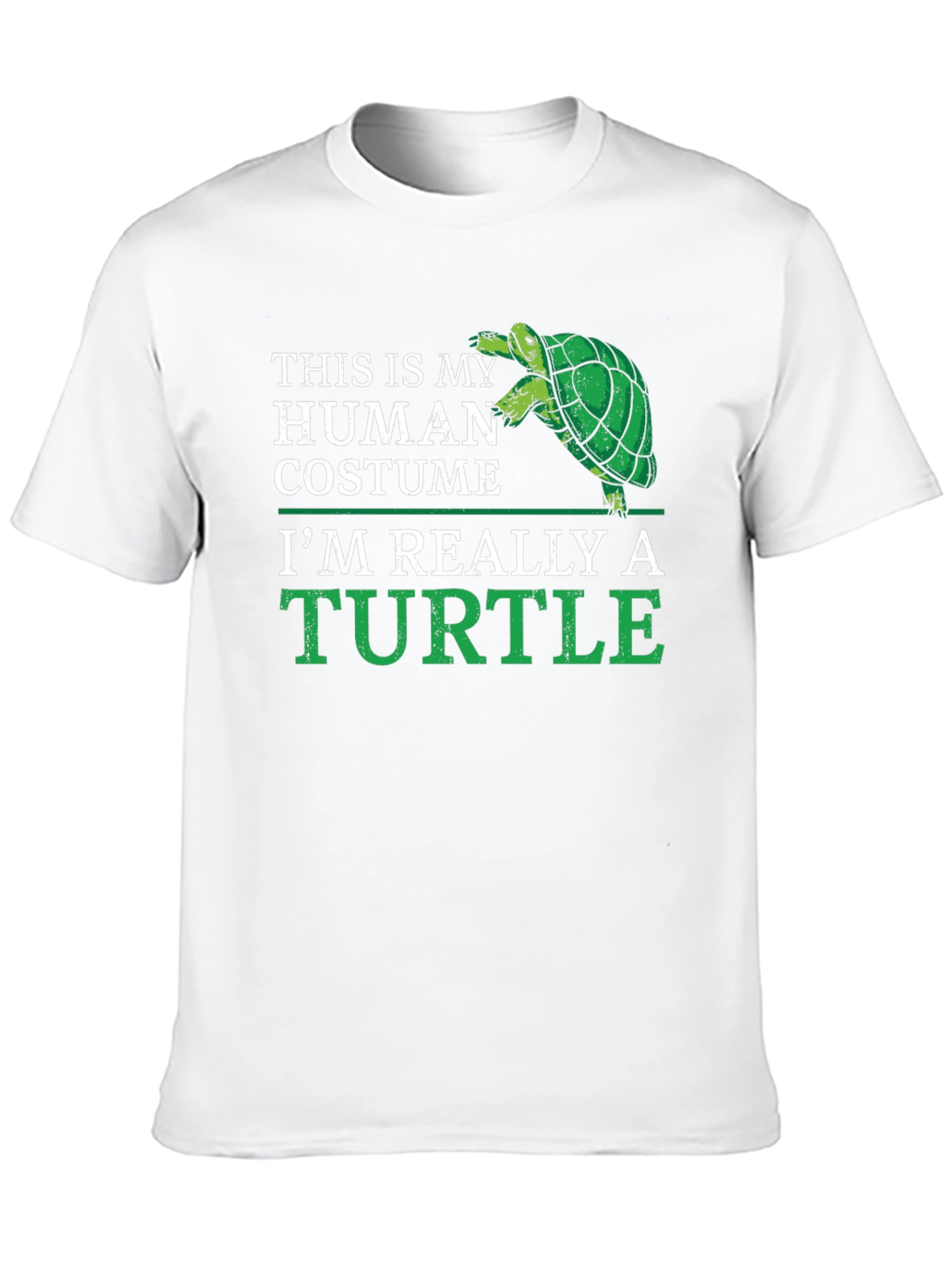 Black Human Costume Turtle T-Shirt - Funny Animal Lover Tee view 10