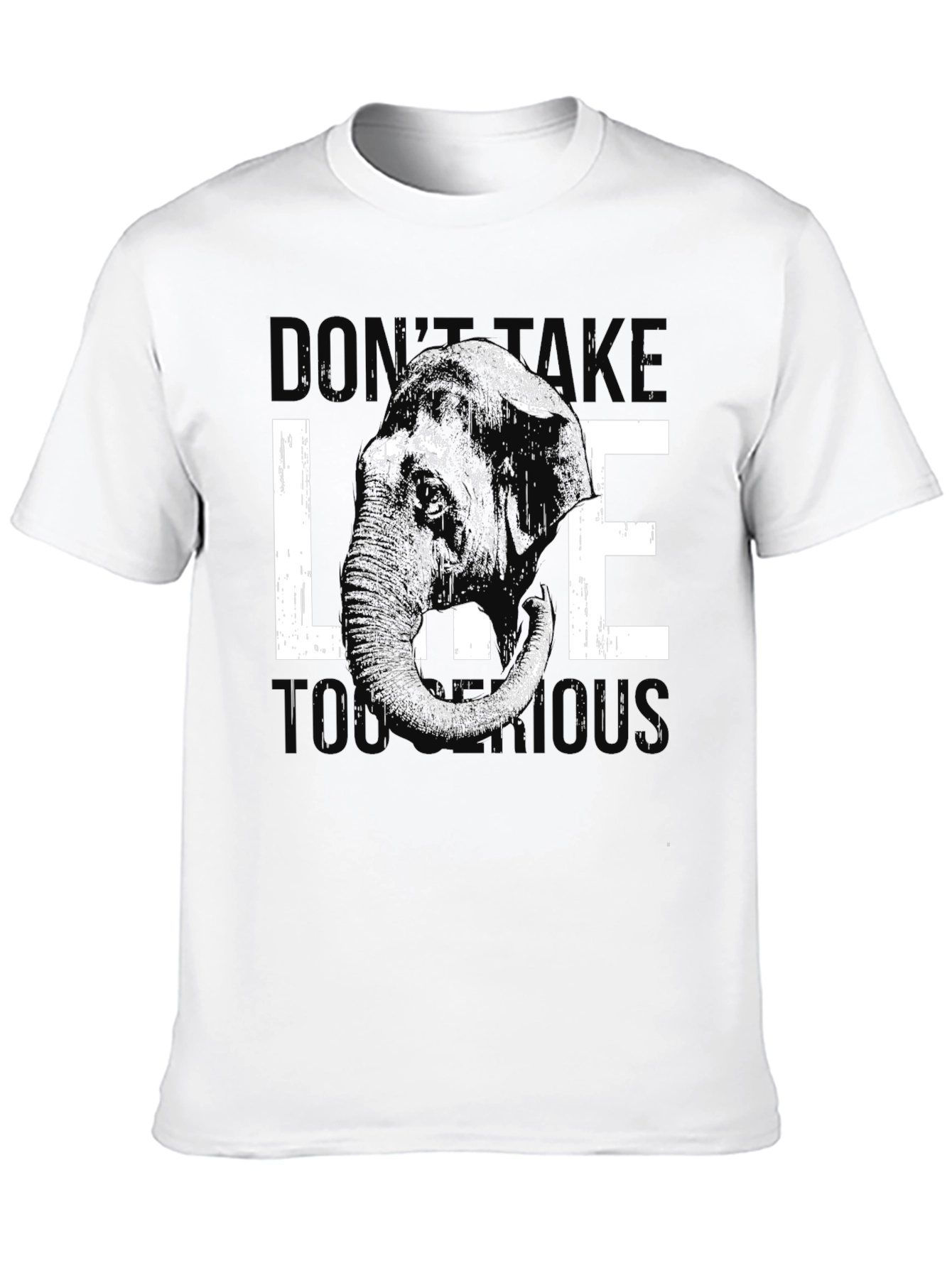 Black Elephant Graphic Tee - Don't Take Life Too Serious view 10