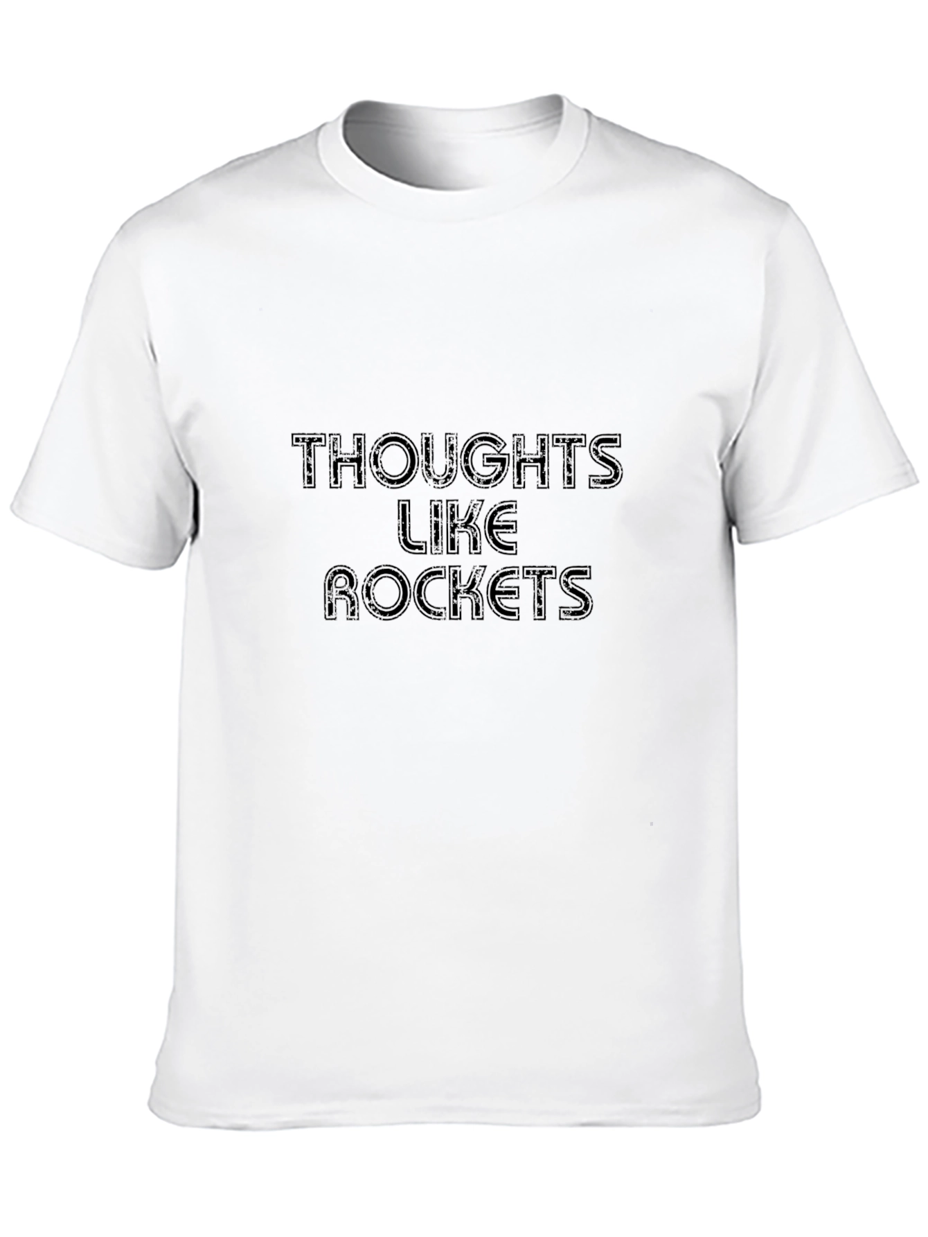 Black Thoughts Like Rockets Graphic Tee - Black Casual Shirt view 10
