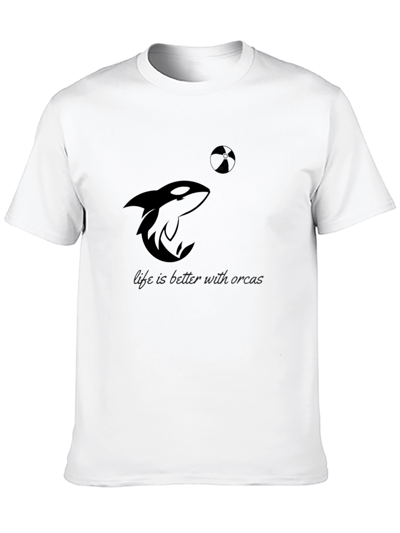 Black Orca Life Tee - Black Graphic T-Shirt view 10
