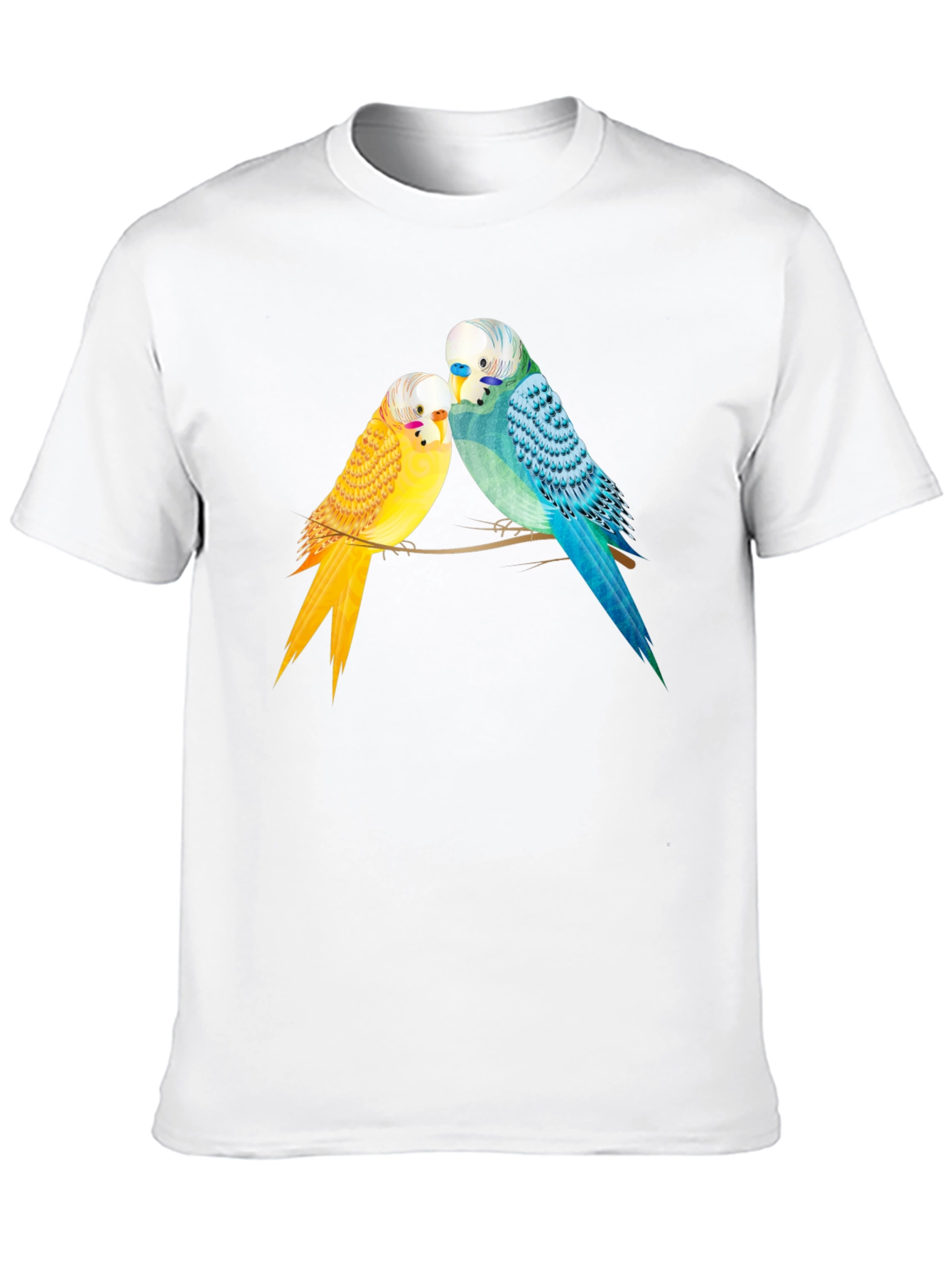 Black Budgie Bird Graphic Tee -  Cute Parakeet Lovers T-Shirt view 10