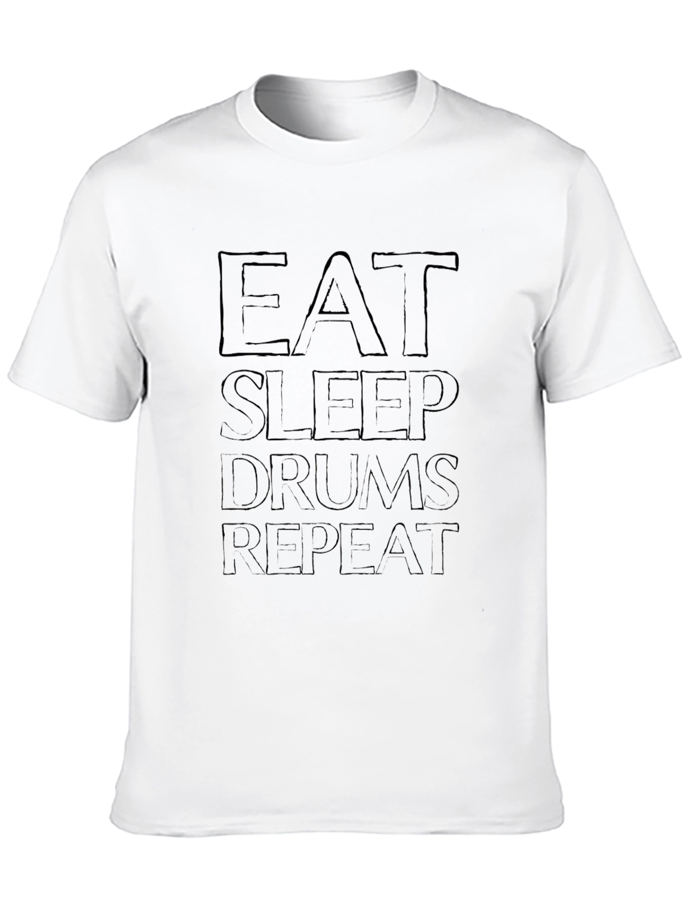 Black Eat Sleep Drums Repeat Black T-Shirt view 10