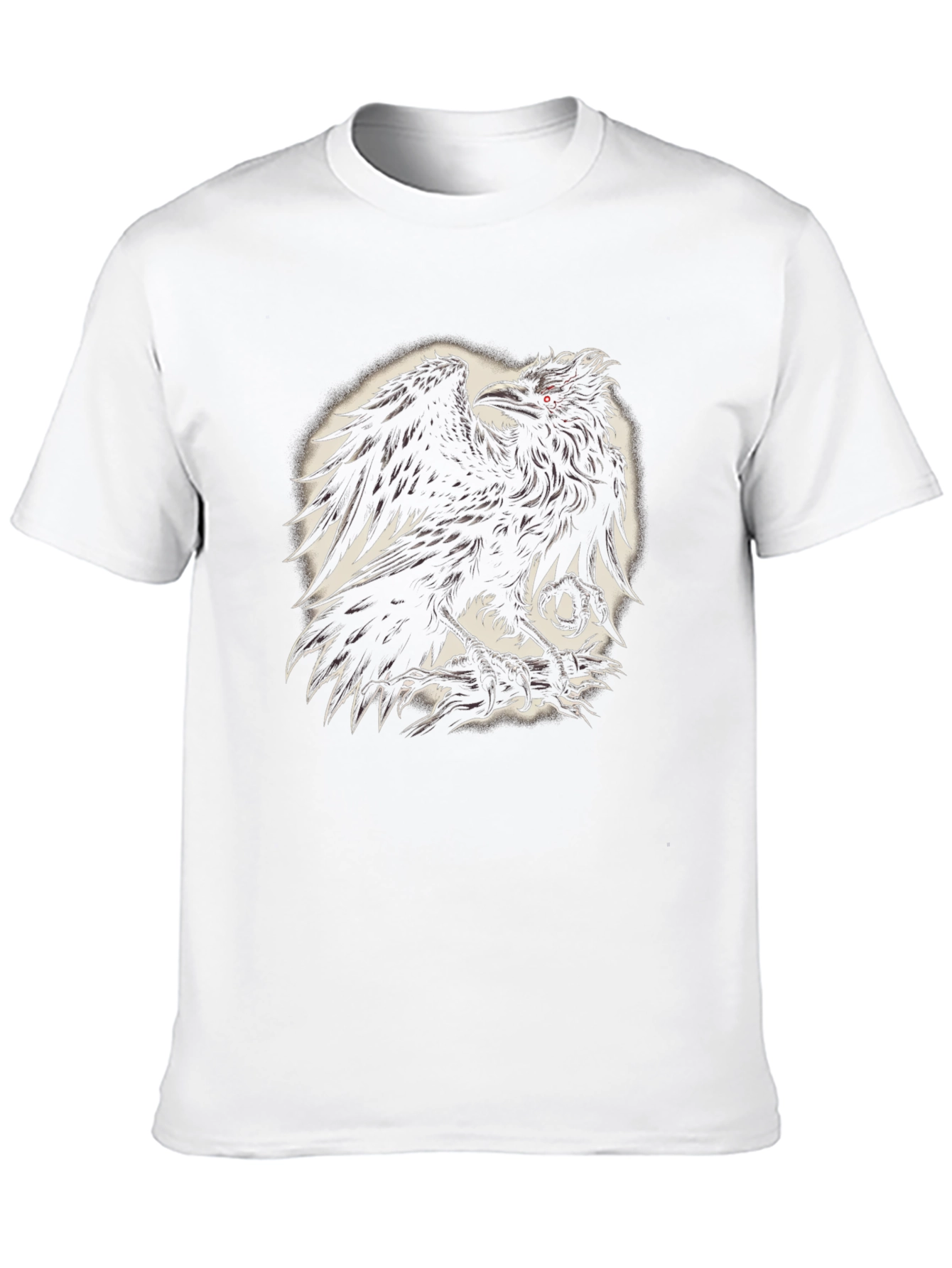 Black Raven Graphic Tee - Black Crew Neck T-Shirt view 10