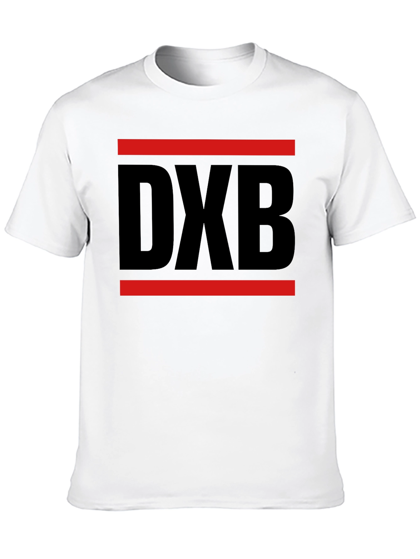 Black DXB Bold Graphic Tee - Modern Airport Code Shirt view 10