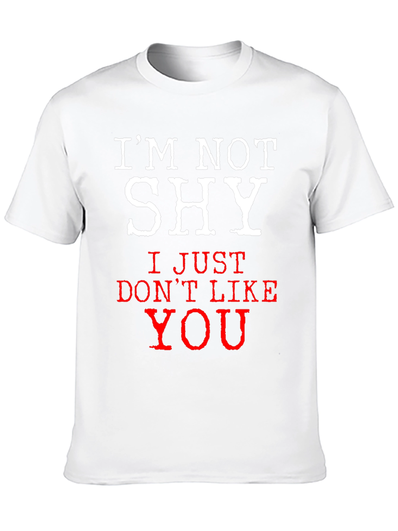 Black I'm Not Shy Funny Graphic T-Shirt view 10