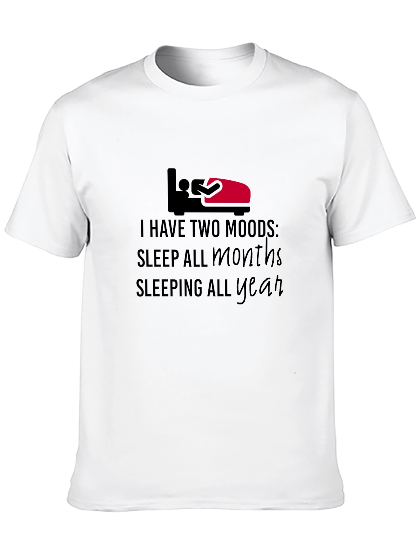 Black Two Moods Sleep T-Shirt view 10