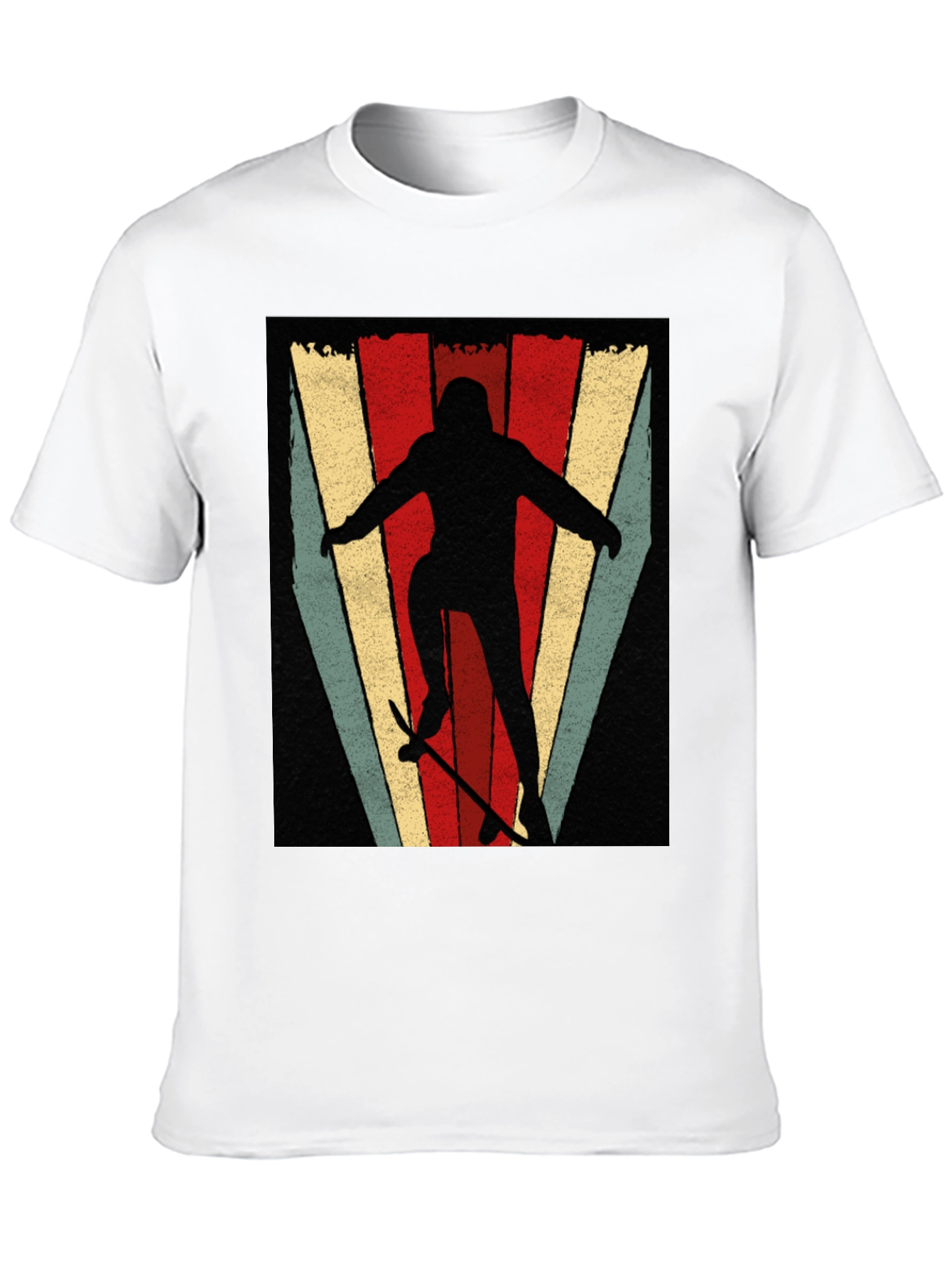 Black Retro Skateboarder Graphic T-Shirt view 10