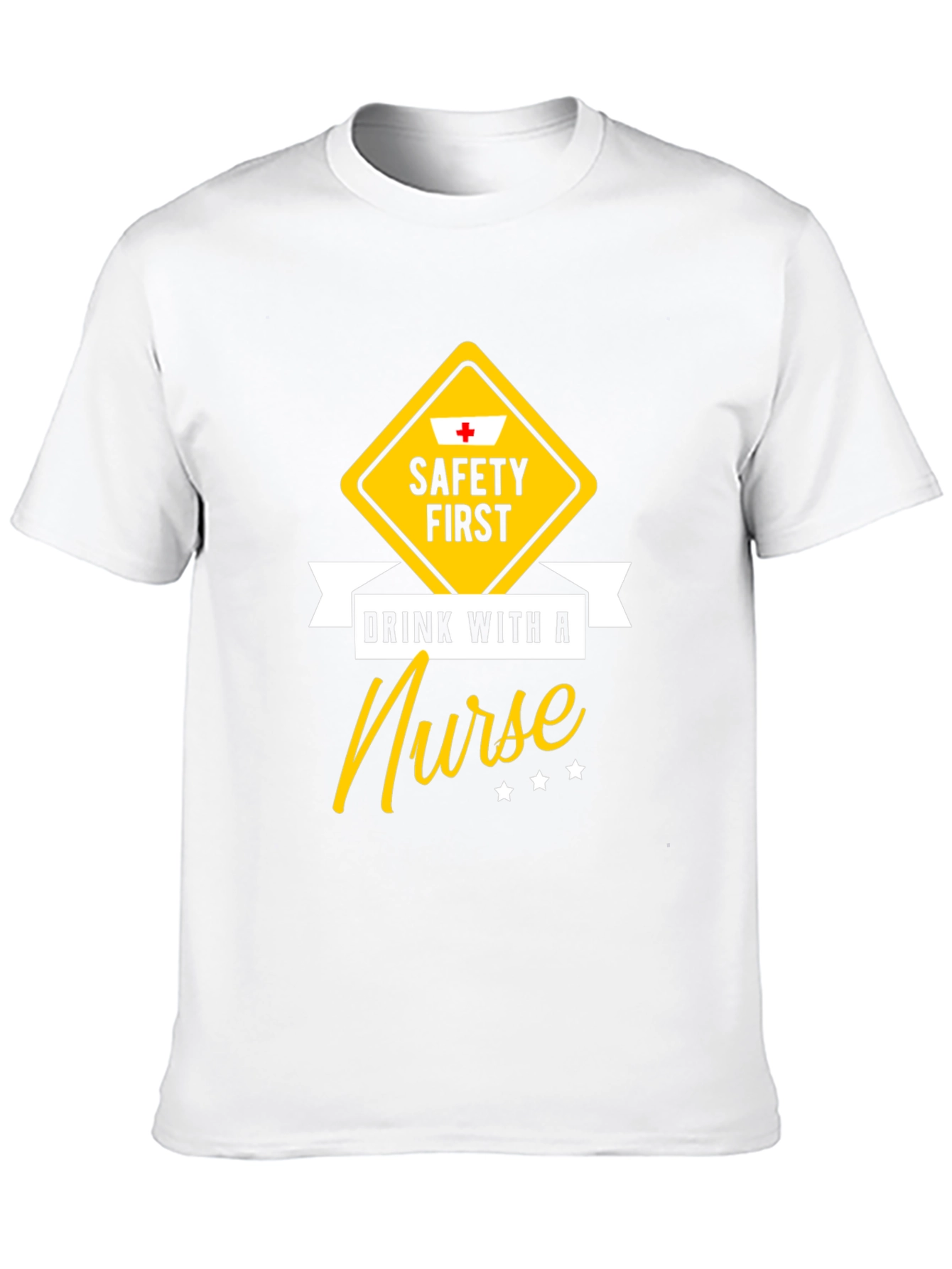 Black Safety First Drink With a Nurse T-Shirt view 10