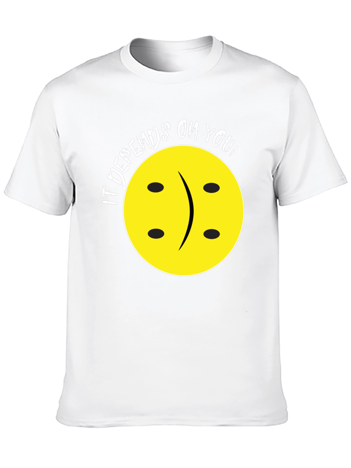 Black Depends On You T-Shirt - Funny Graphic Tee view 10