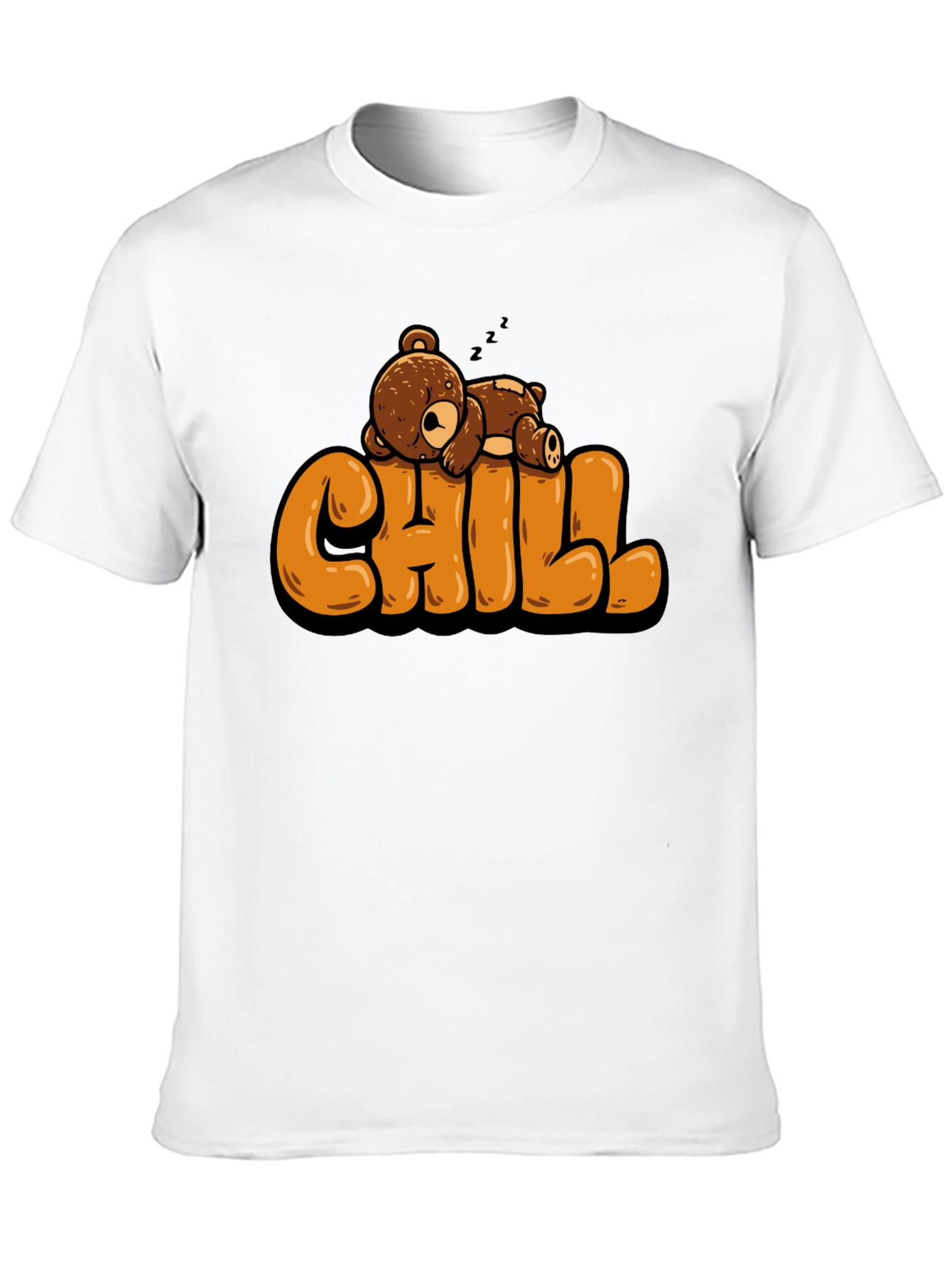 Black Chill Bear T-Shirt - Relaxed Style view 10