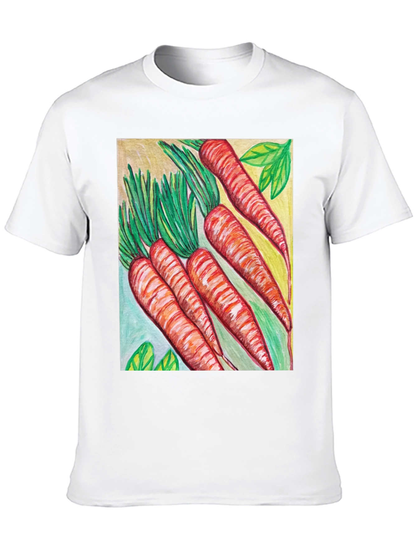 Black Carrot Art Graphic Tee - Quirky Unisex T-Shirt view 10