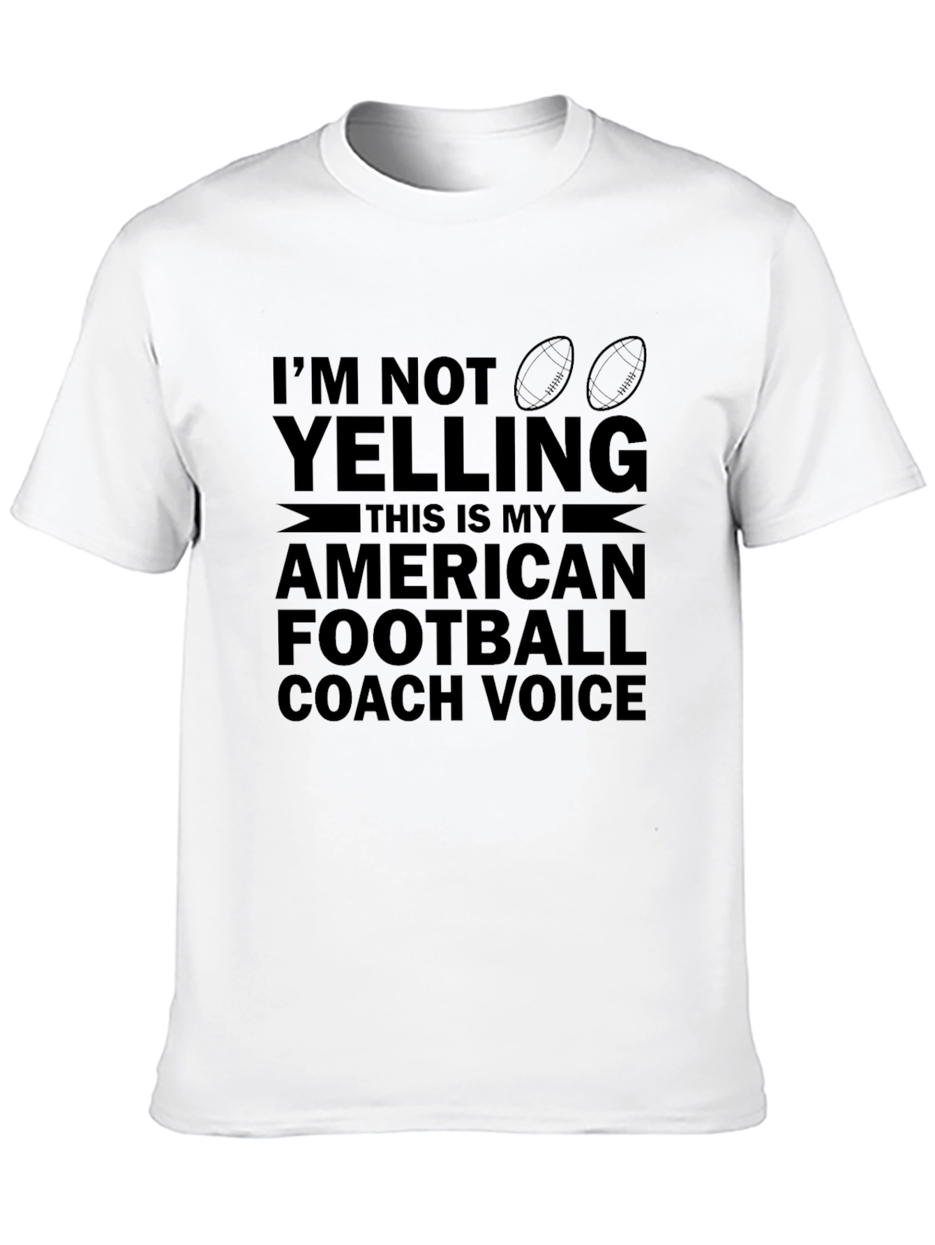 Black Football Coach Voice T-Shirt - Novelty Apparel view 10