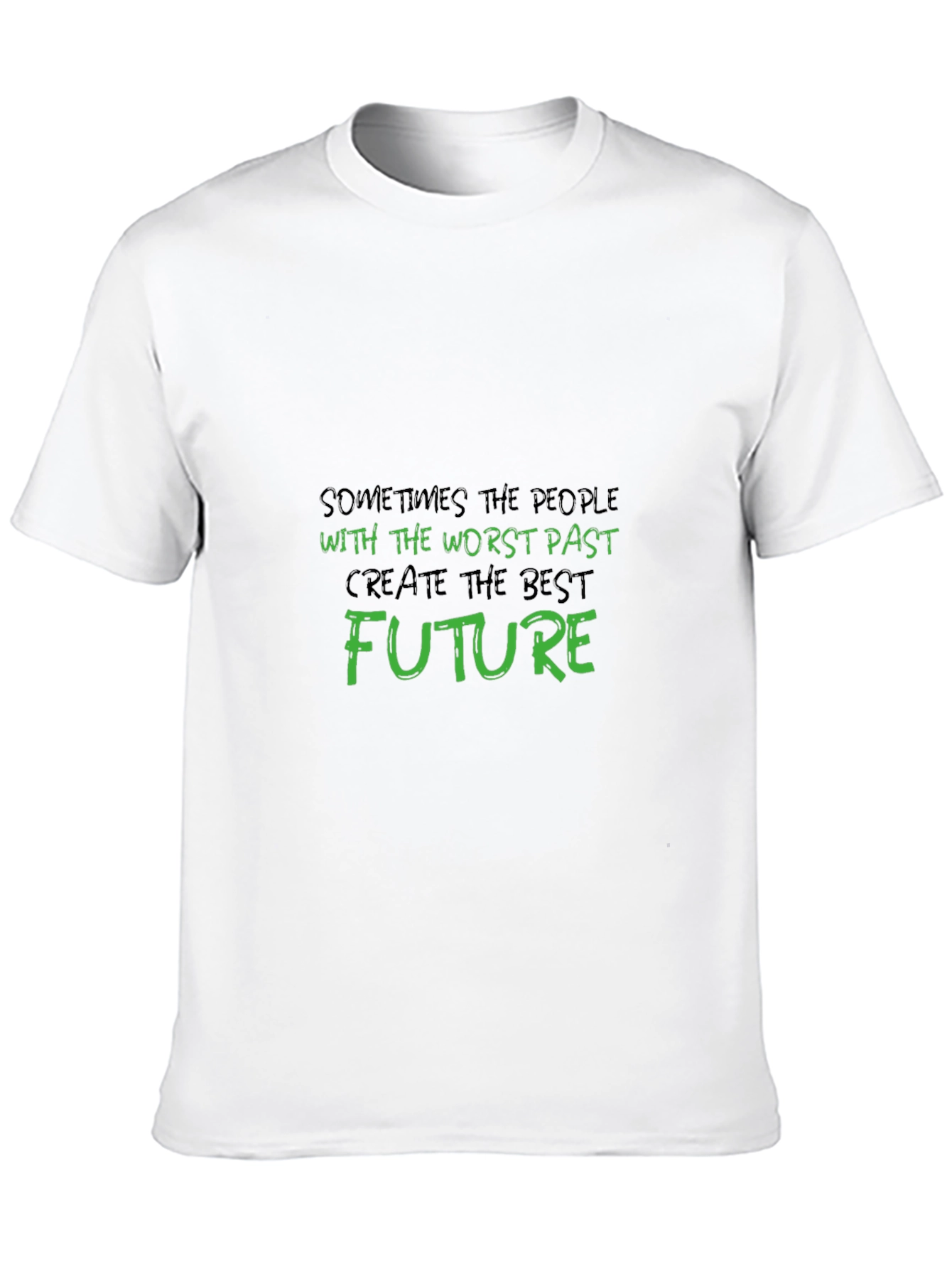 Black Motivational Graphic T-Shirt - Worst Past, Best Future view 10