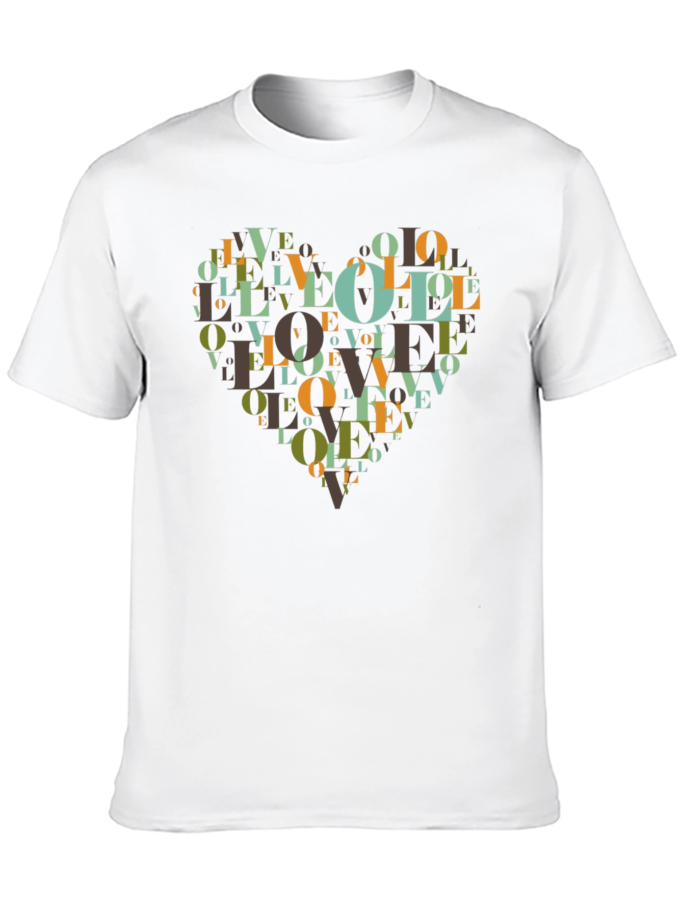 Black Love Heart Graphic Black T-Shirt view 10