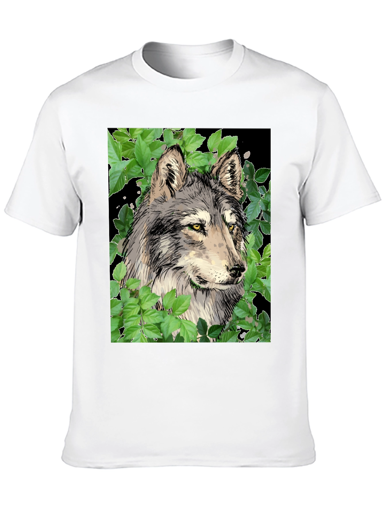 Black Wolf Graphic Black T-Shirt view 10