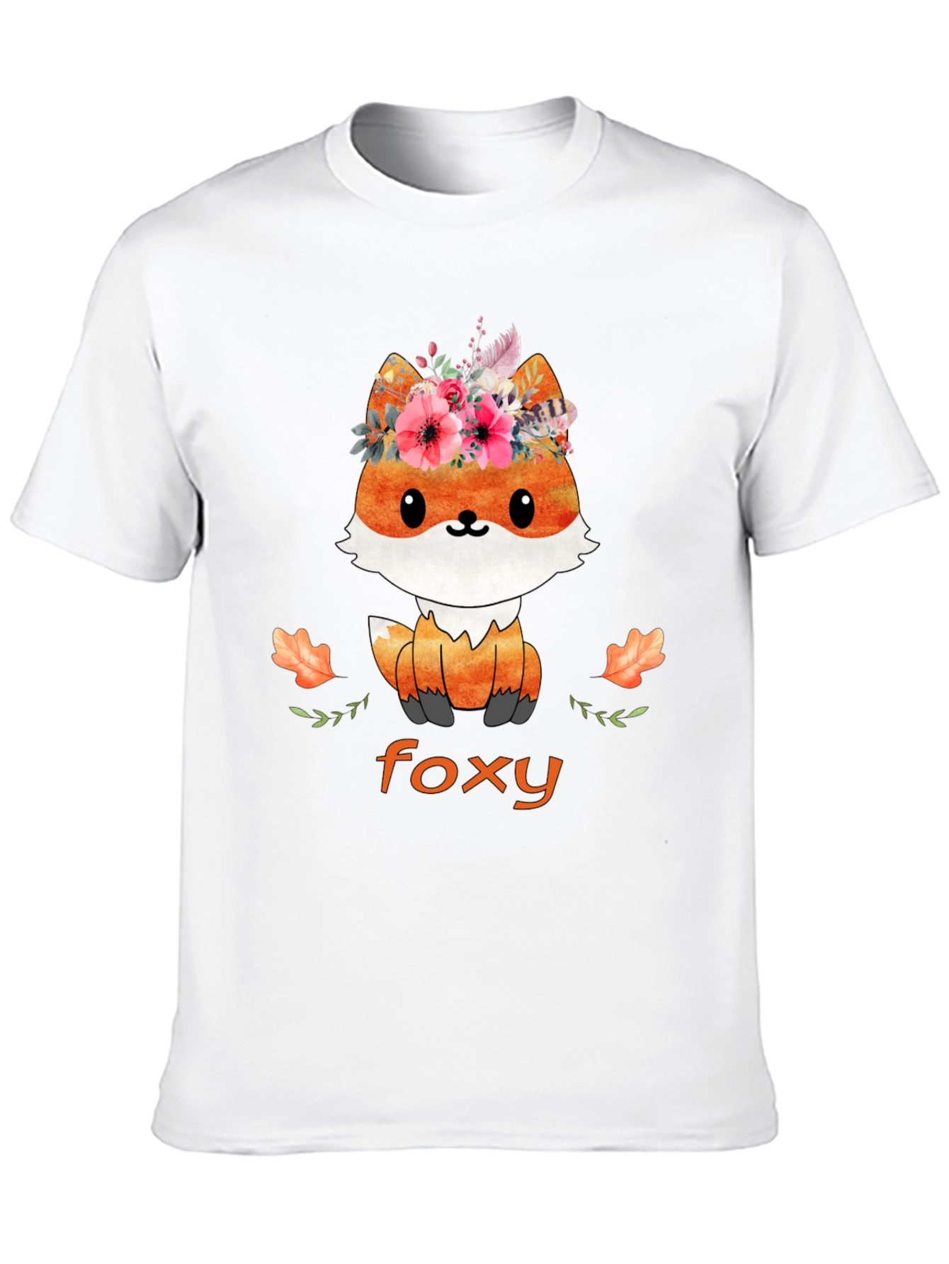 Black Foxy T-Shirt - Cute Animal Graphic Tee view 10