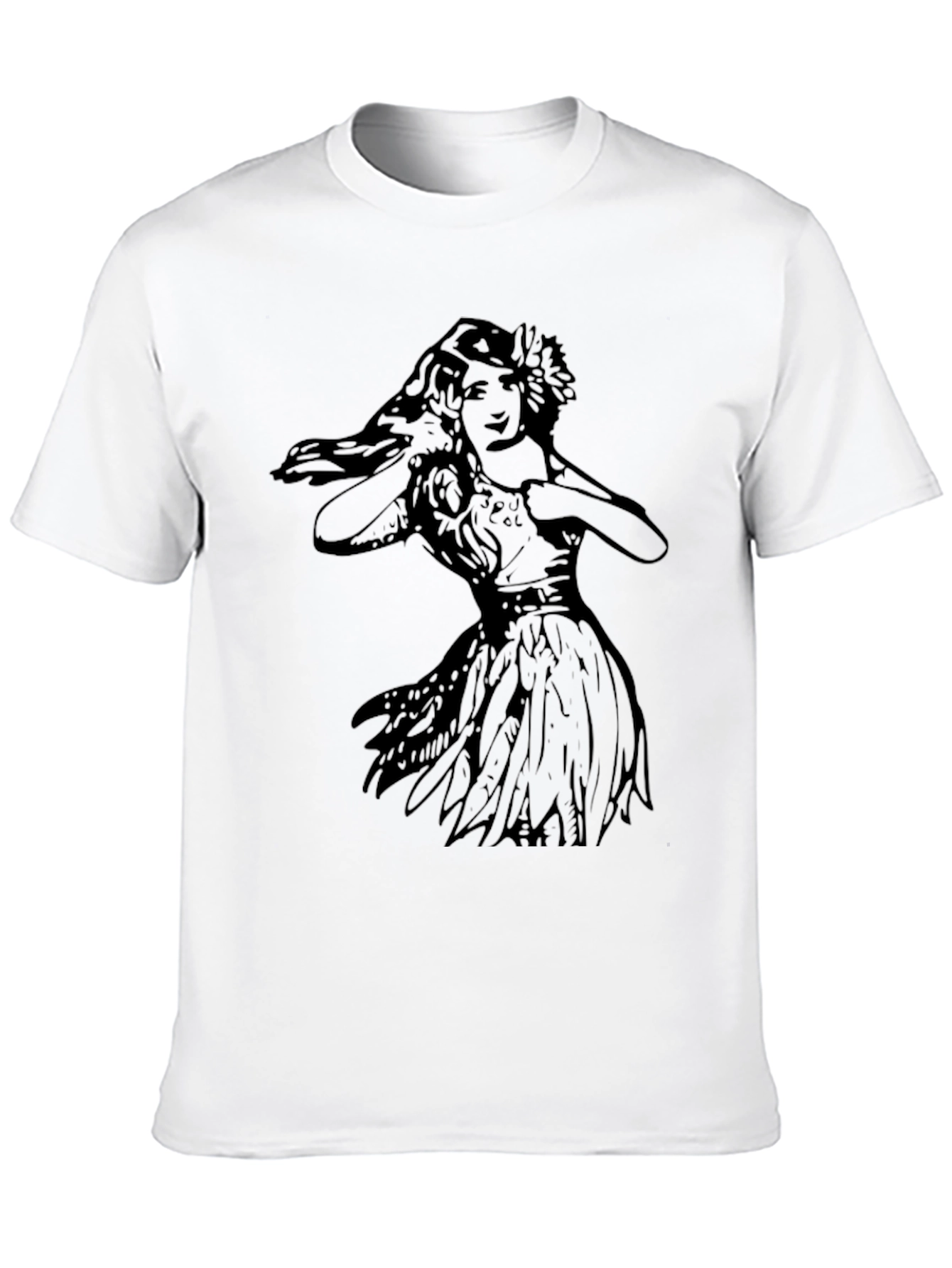Black Vintage Hula Girl Graphic Tee view 10