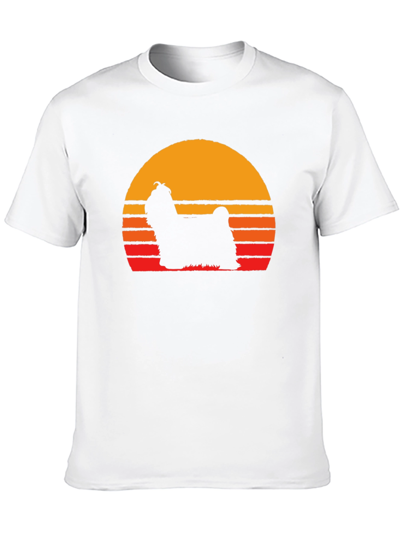 Black Retro Dog Silhouette T-Shirt view 10