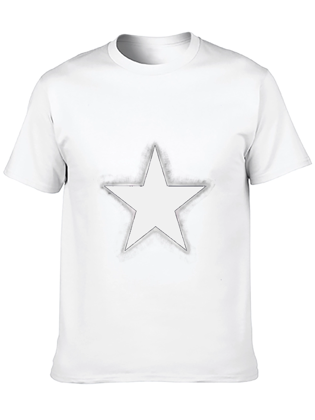 Black Star Graphic Tee - Men's Black Cotton T-Shirt view 10