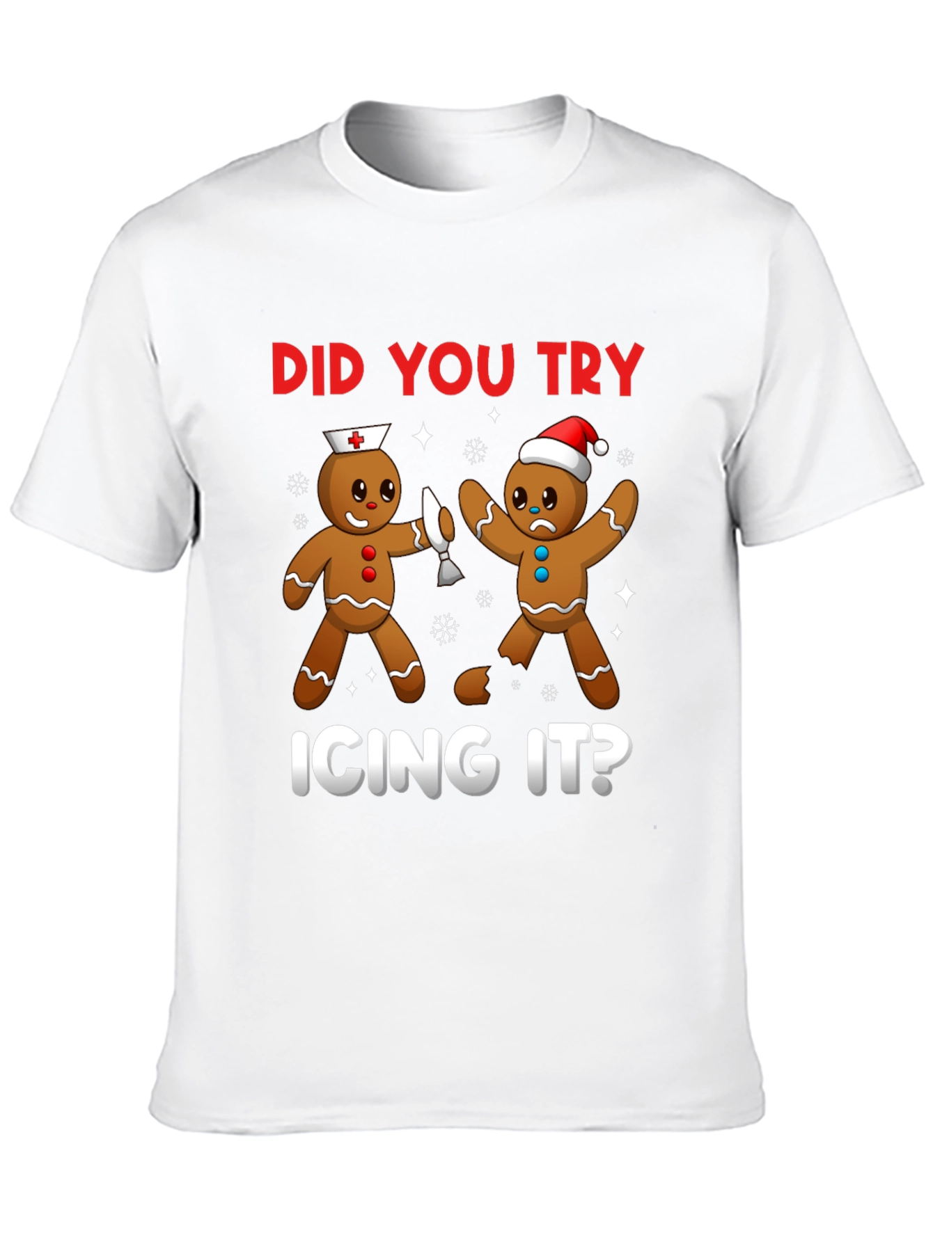 Black Gingerbread Icing T-Shirt Funny Christmas Tee view 10